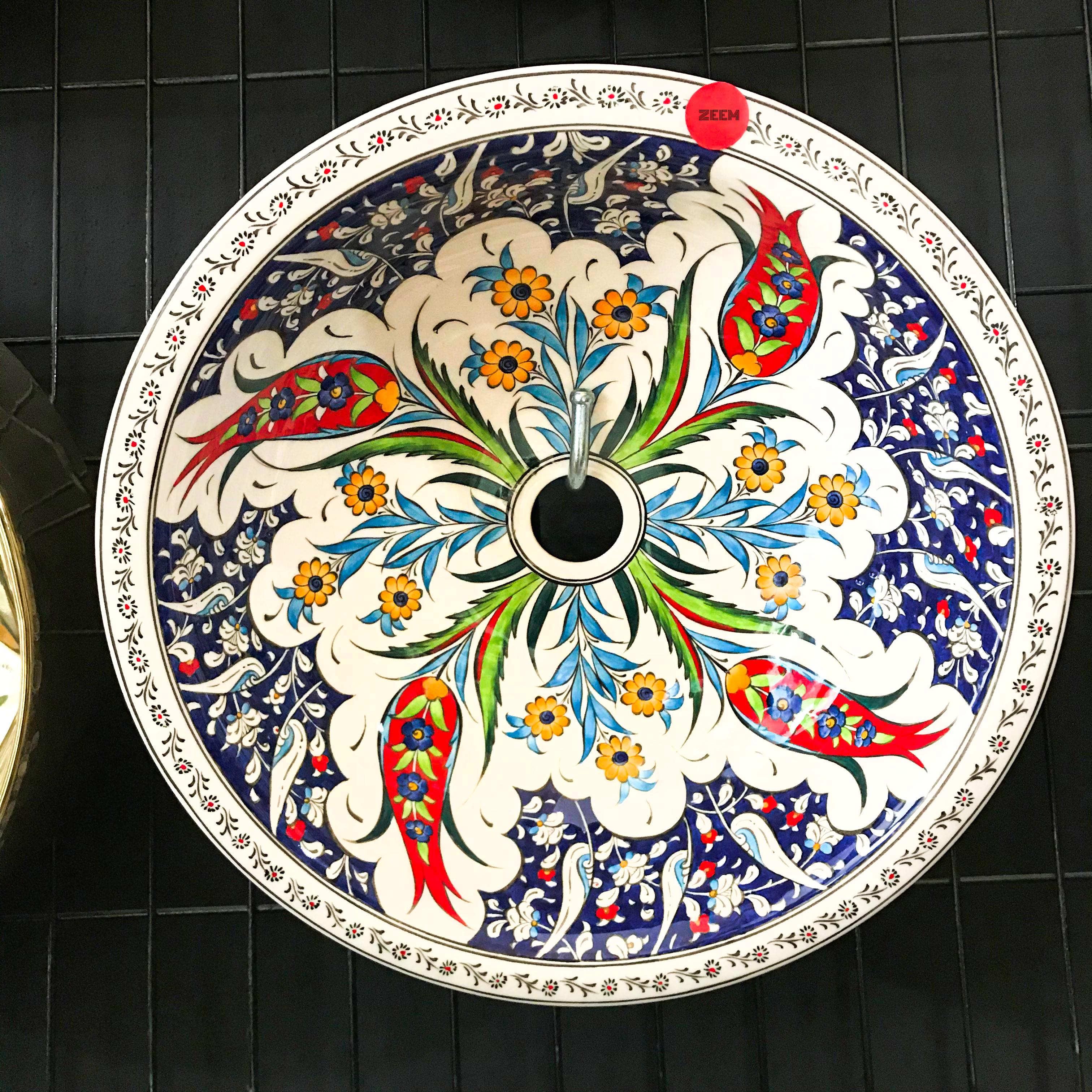 Turkish Hand Painted Bathroom Vessel Sink | Unique Patterned Sinks - A Collection of Artisan Designs for Every Style - F