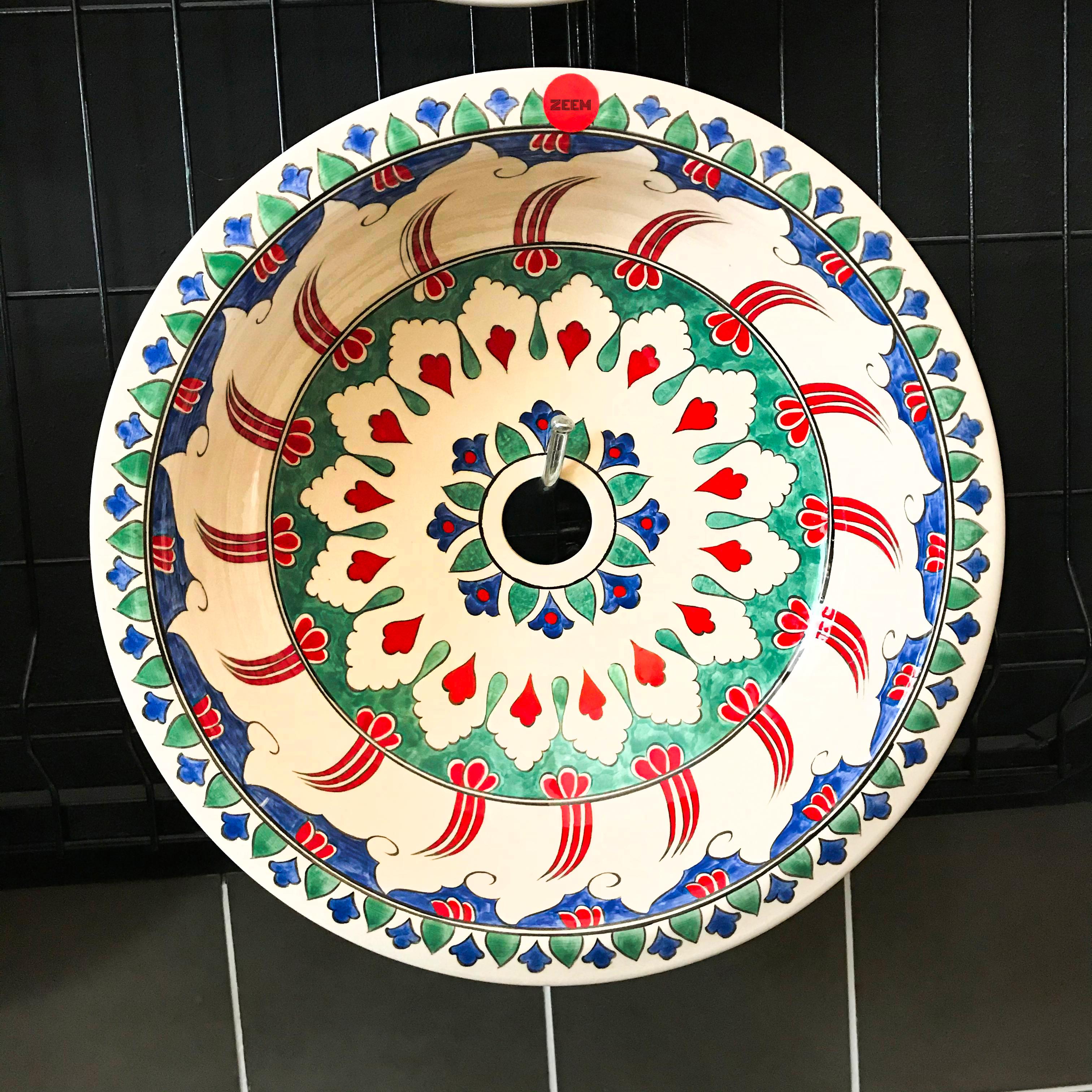 Turkish Hand Painted Bathroom Vessel Sink | Unique Patterned Sinks - A Collection of Artisan Designs for Every Style - C