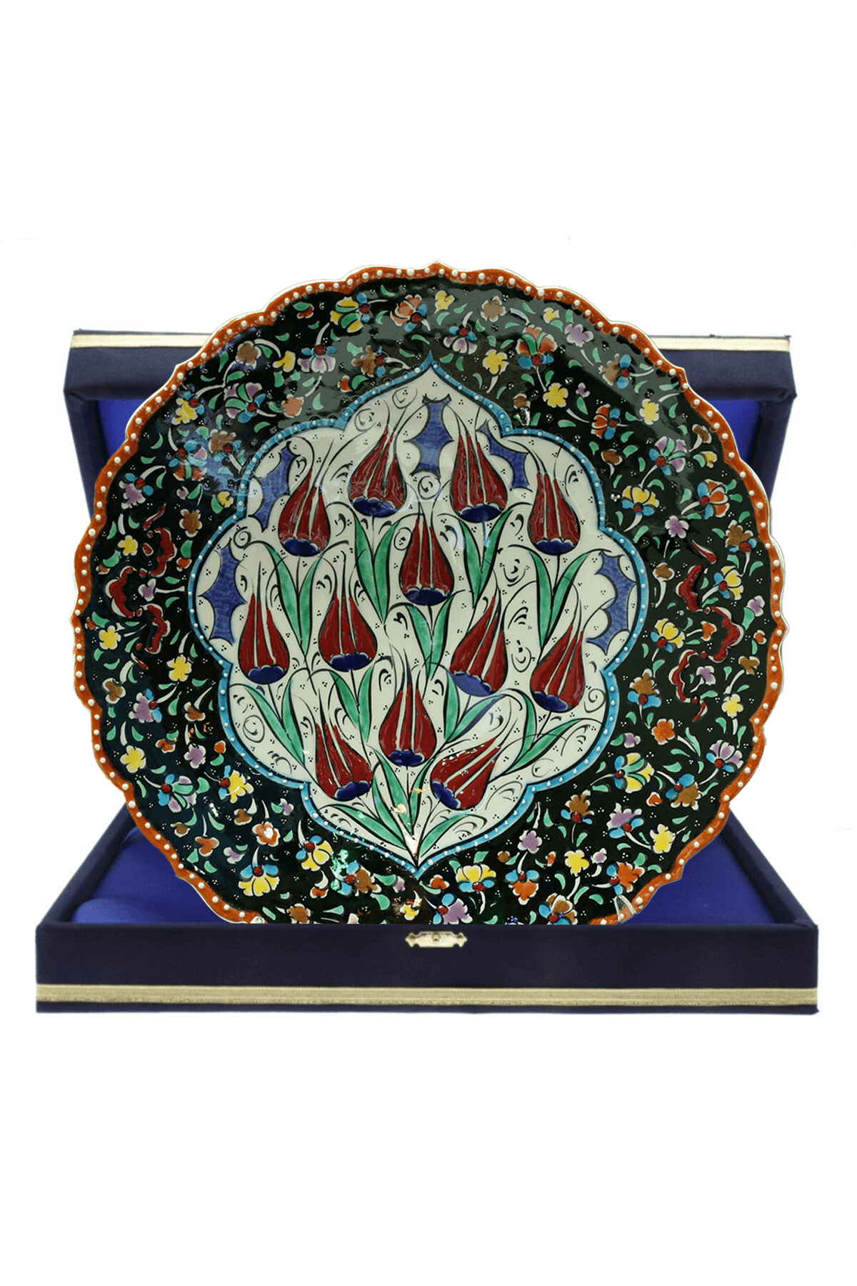 Hand-Painted Turkish Ceramic Dinner Plates - Perfect for Dining and Decor