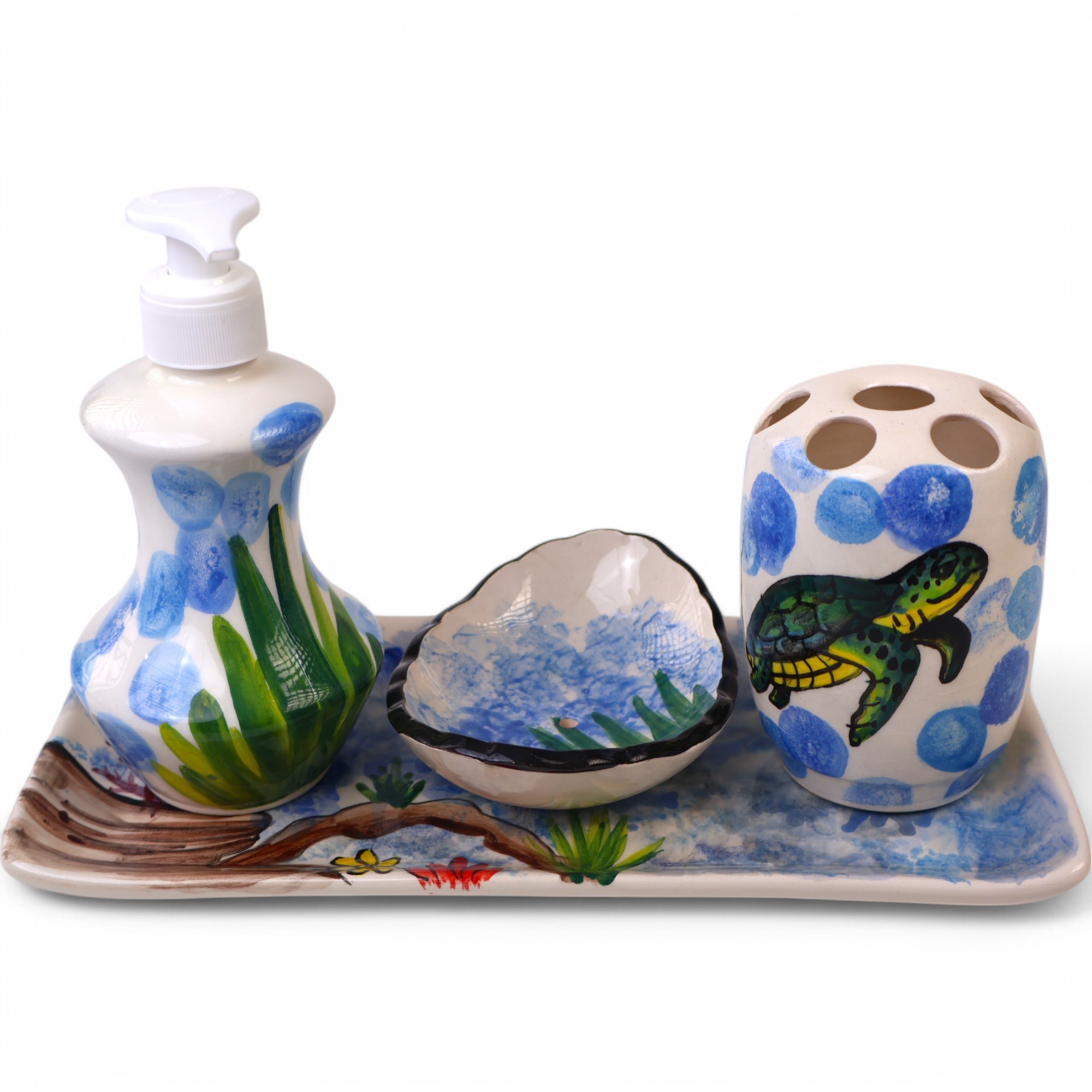 Zeem Ceramic Handcrafted Bathroom Sets & Sea Turtle - Elegance Redefined