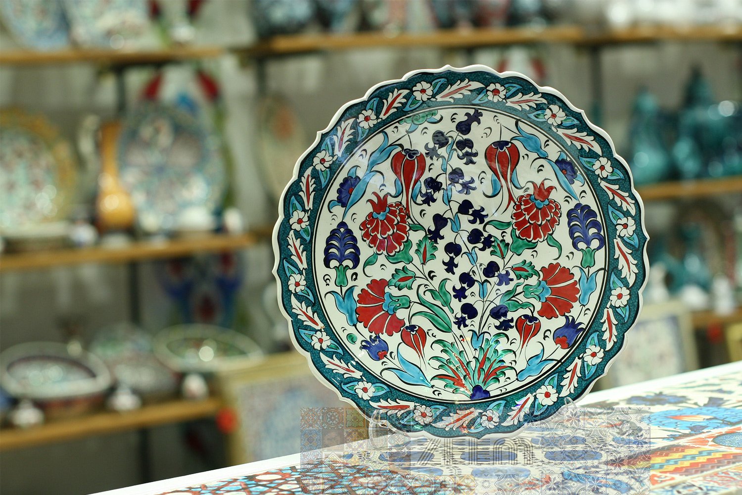 Hand-Painted Turkish Ceramic Dinner Plates - Perfect for Dining and Decor