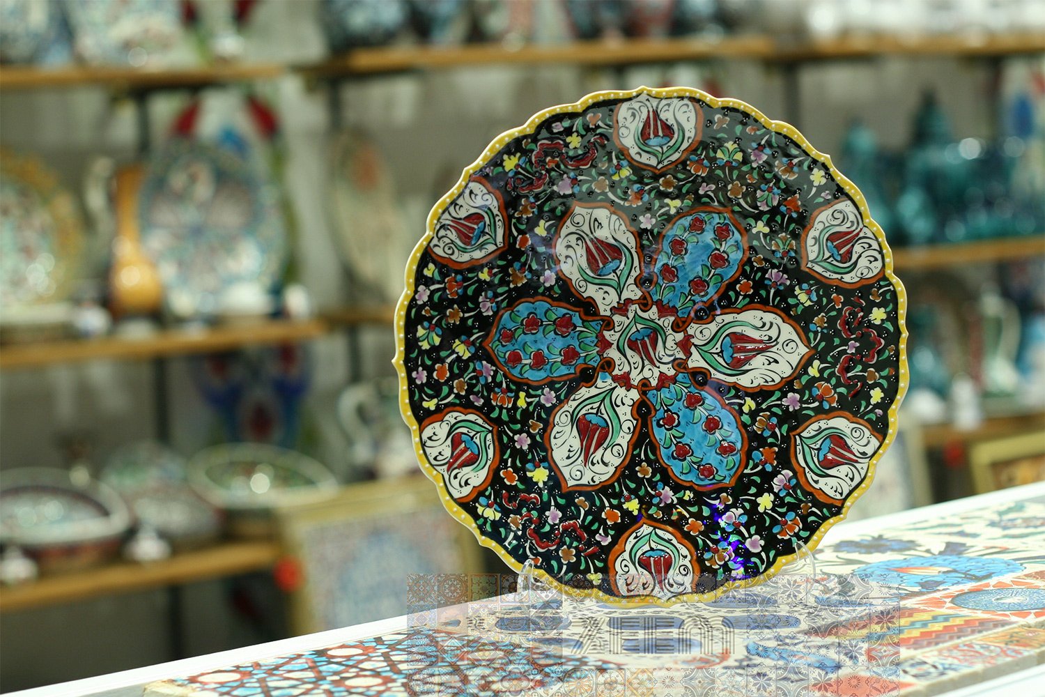 Hand-Painted Turkish Ceramic Dinner Plates - Perfect for Dining and Decor