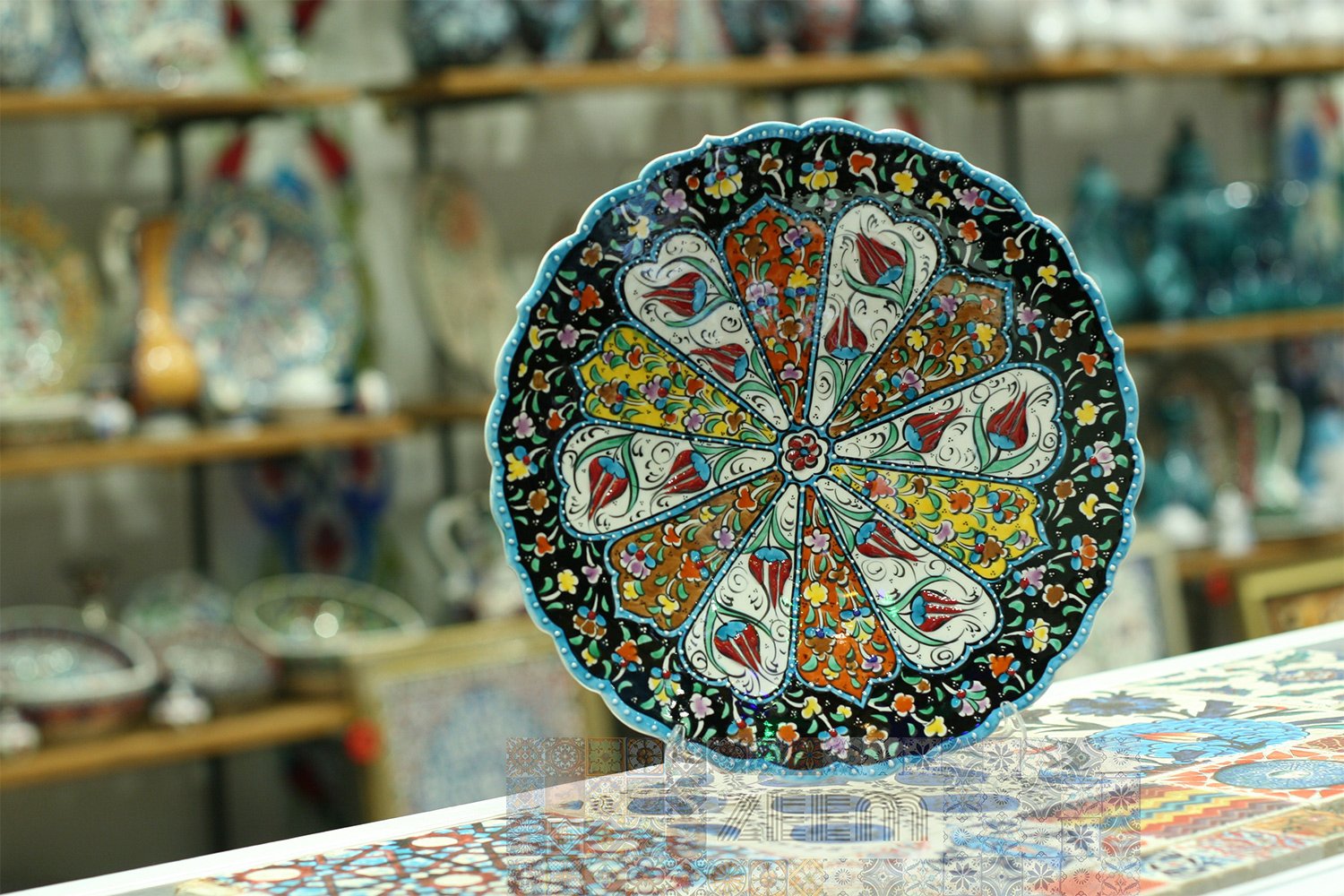 Hand-Painted Turkish Ceramic Dinner Plates - Perfect for Dining and Decor