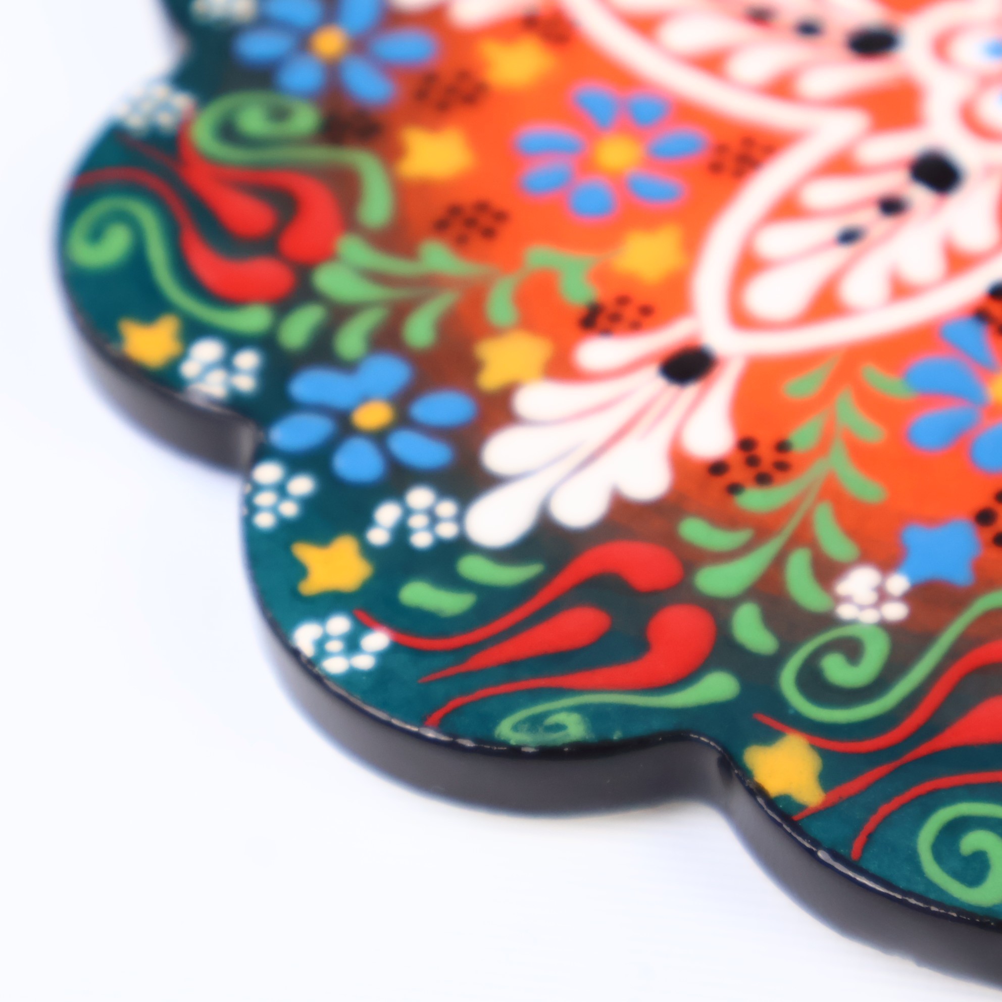 Ceramic Relief Flower Patterned Trivets for Hot Meals | Zeem Ceramic