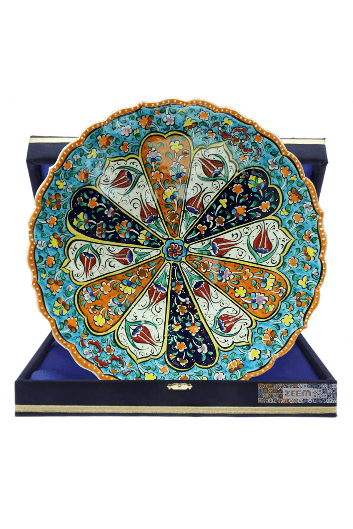 Hand-Painted Turkish Ceramic Dinner Plates - Perfect for Dining and Decor