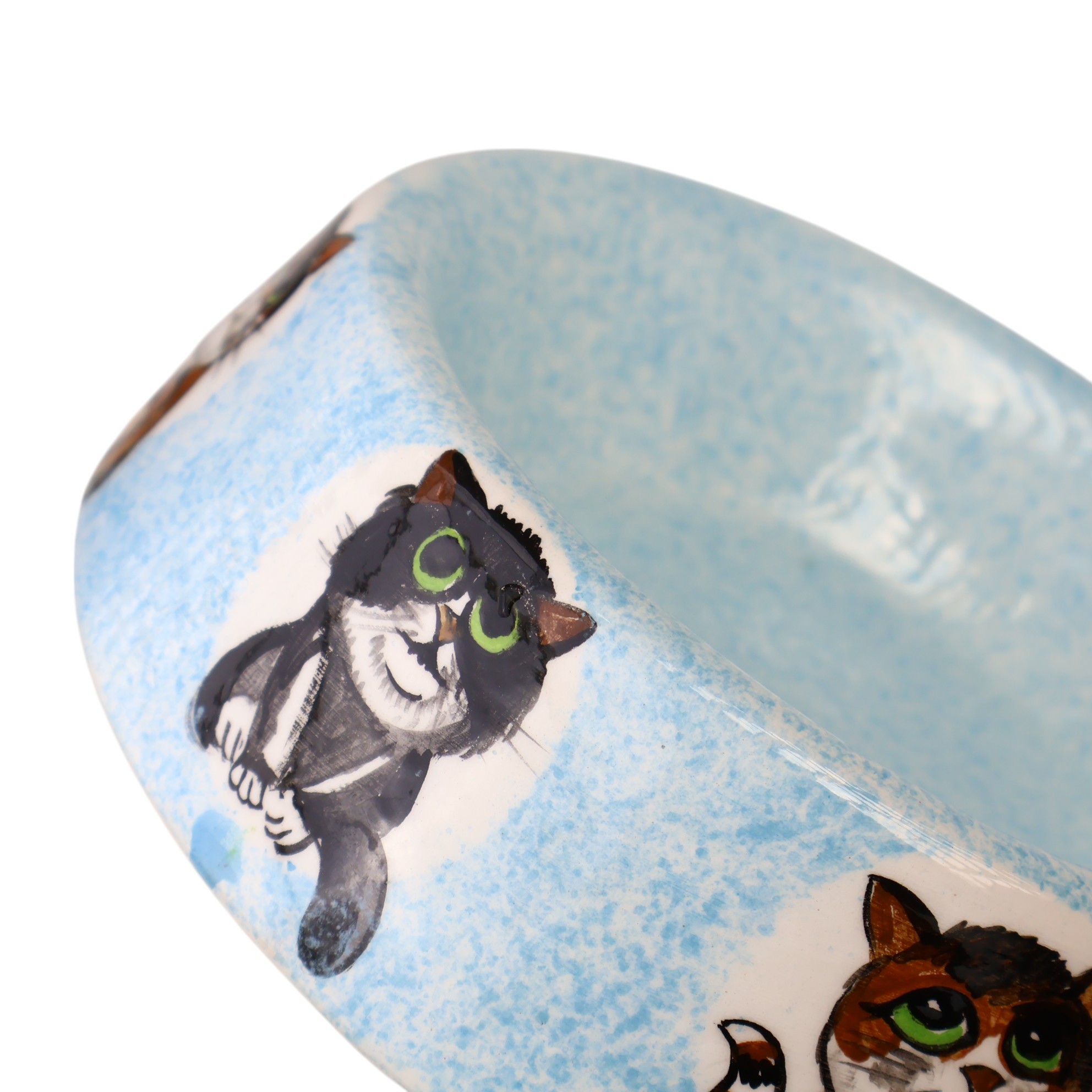 🐶🐱 Hand-Painted Ceramic Pet Bowl – Dog & Cat Design – 600 ml (20.3 fl oz) - Cat
