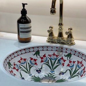 Hand-Painted Drop-In Bathroom Sinks And Transforming Your Space with Artistry