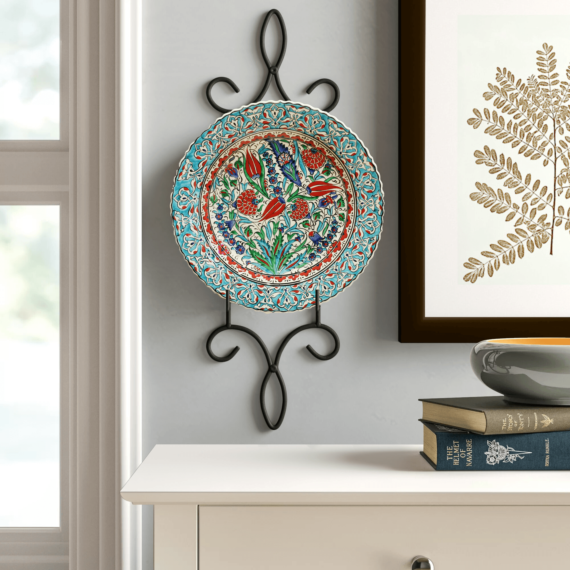 Hand-Painted Turkish Ceramic Dinner Plates - Perfect for Dining and Decor