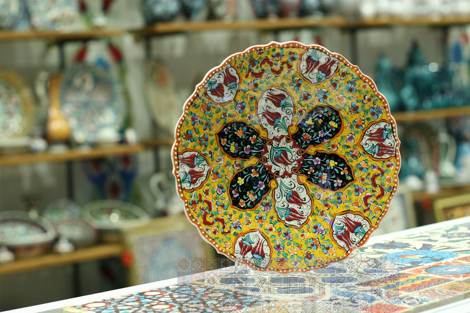 Hand-Painted Turkish Ceramic Dinner Plates - Perfect for Dining and Decor