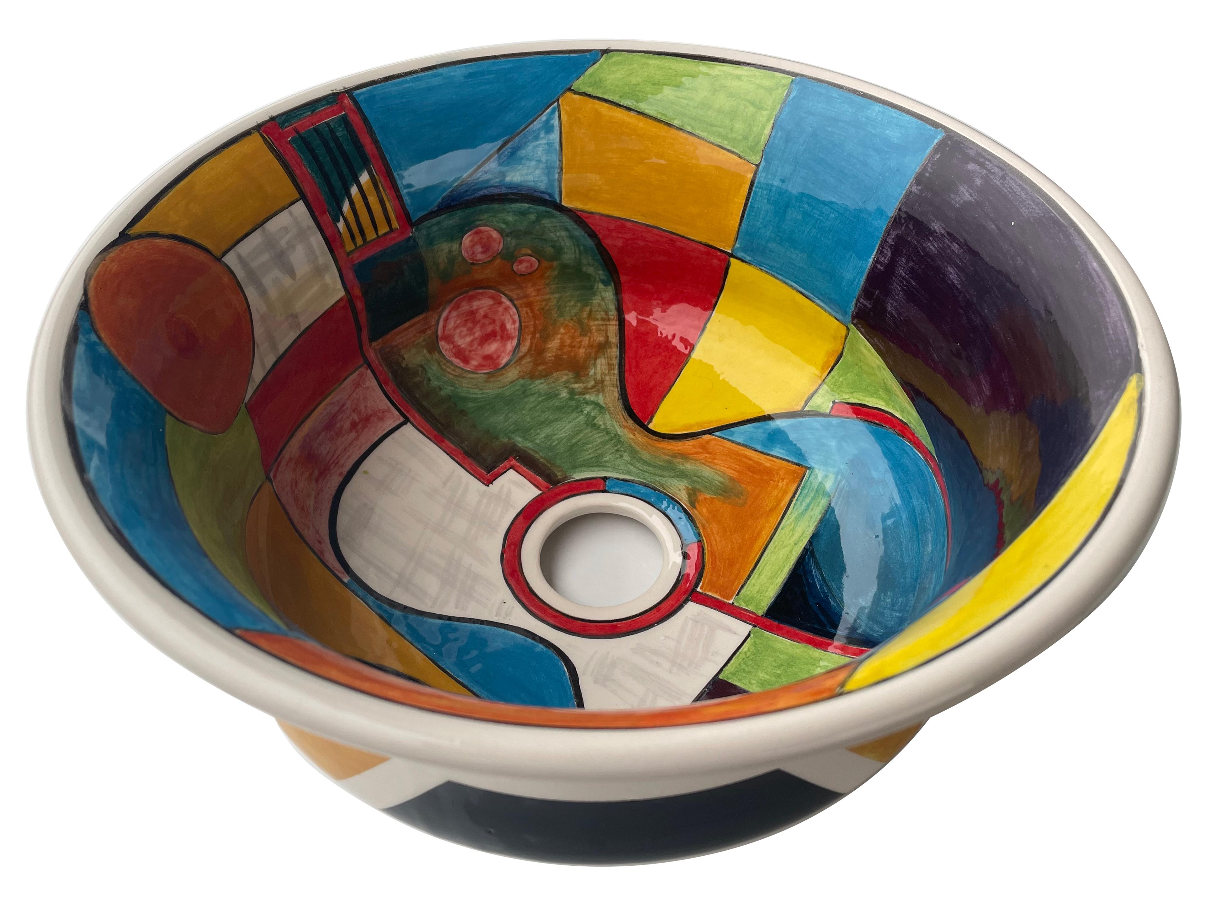 Hand Painted Bathroom Vessel Sink - Surreal