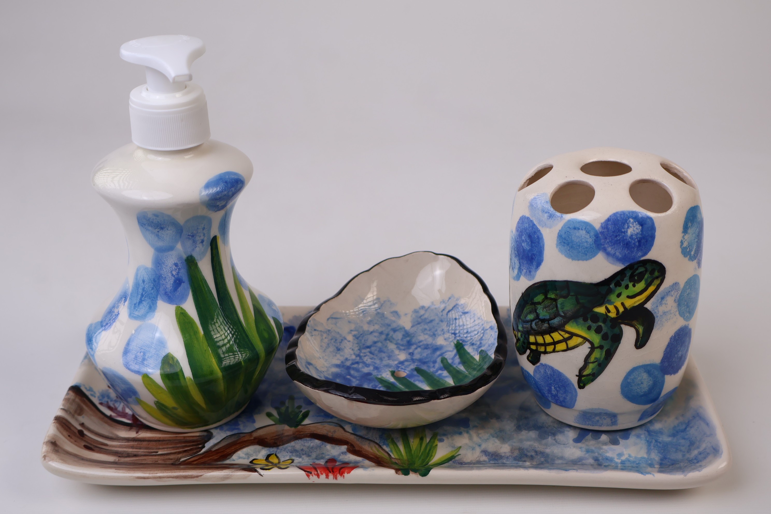 Zeem Ceramic Handcrafted Bathroom Sets & Sea Turtle - Elegance Redefined