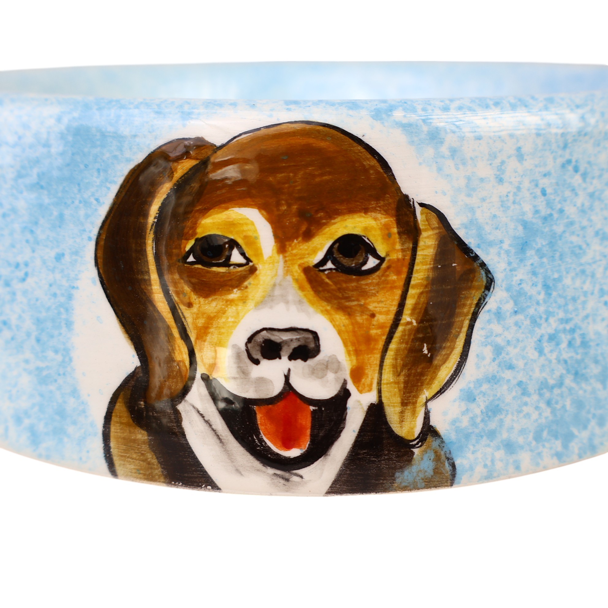 🐶🐱 Hand-Painted Ceramic Pet Bowl – Dog & Cat Design – 600 ml (20.3 fl oz) - Dog