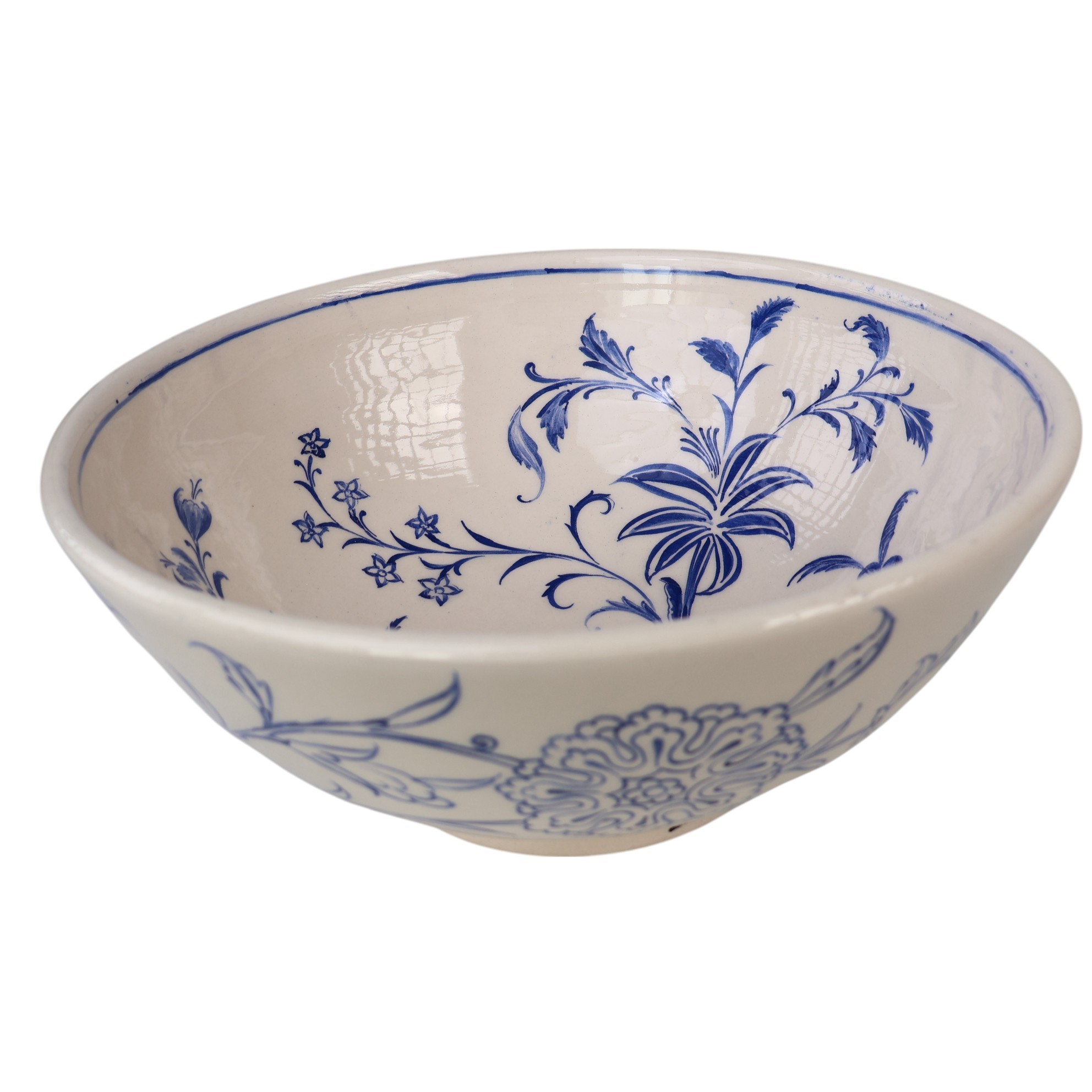 Handmade Blue Floral Ceramic Sink – Ottoman Art Inspired Basin – Zeem Ceramic