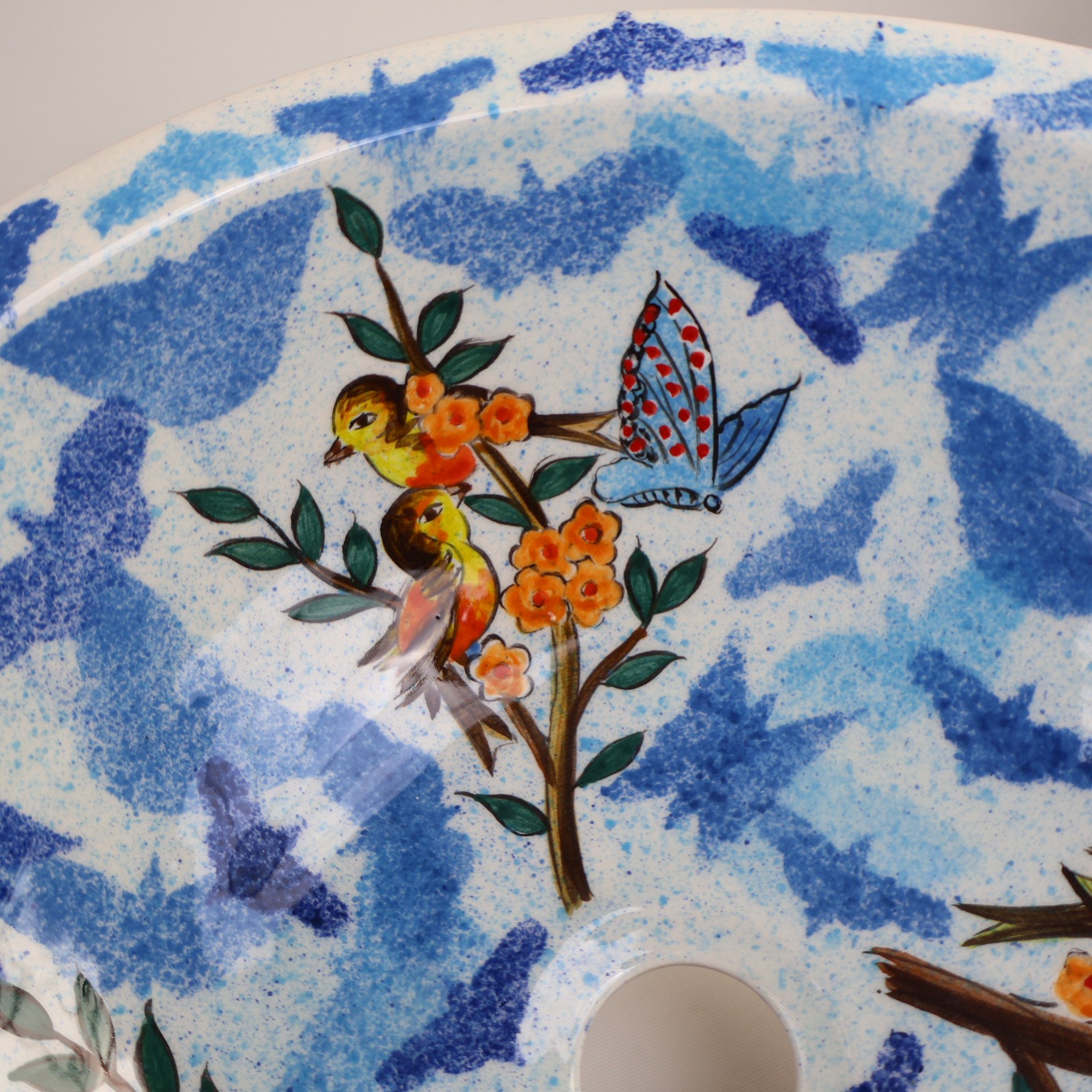 Ceramic Sink - Birds, Butterflies and Leaves