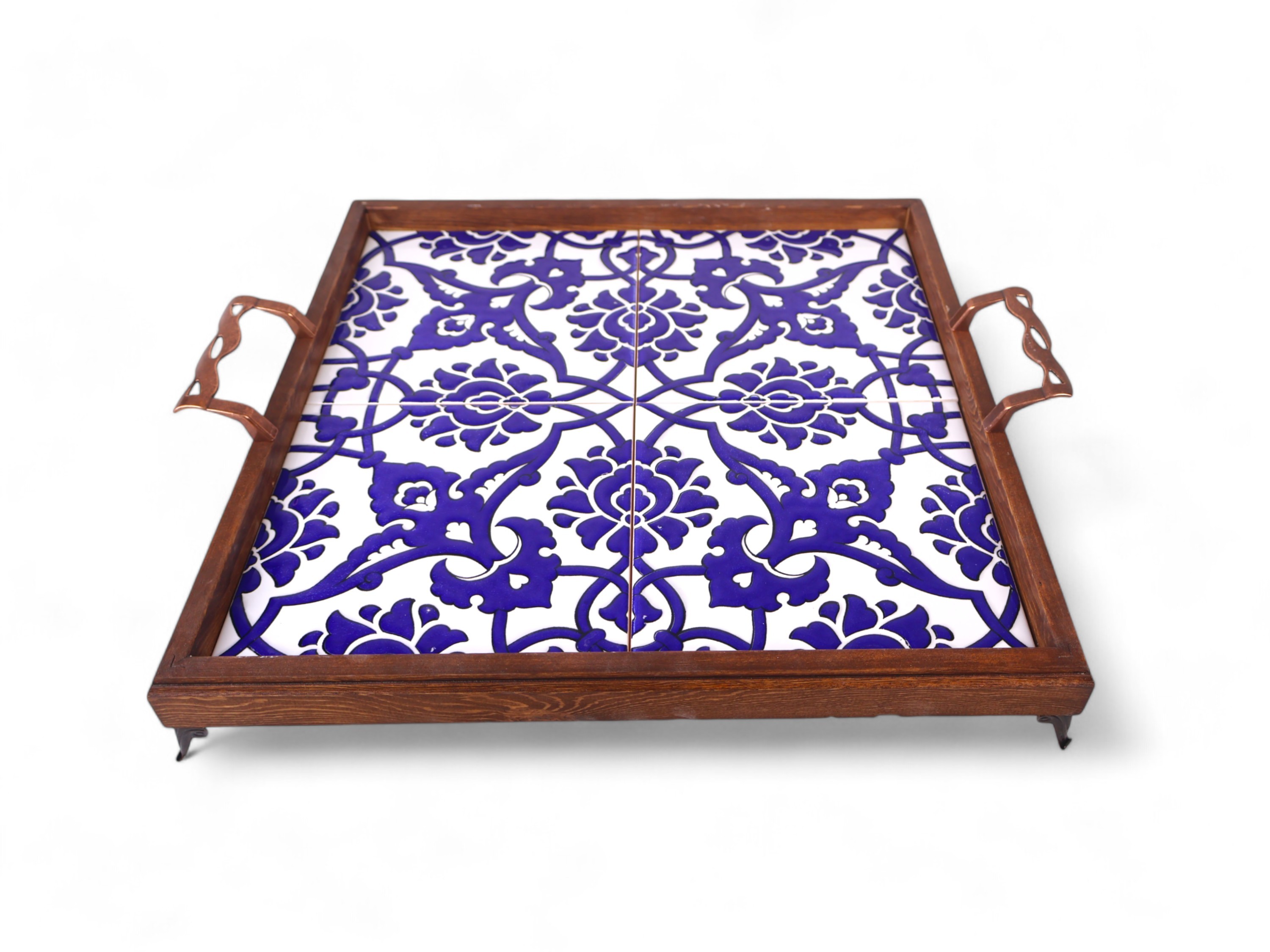 Stylish Wooden Tile Serving Tray | A Statement Piece for Your Kitchen & Table