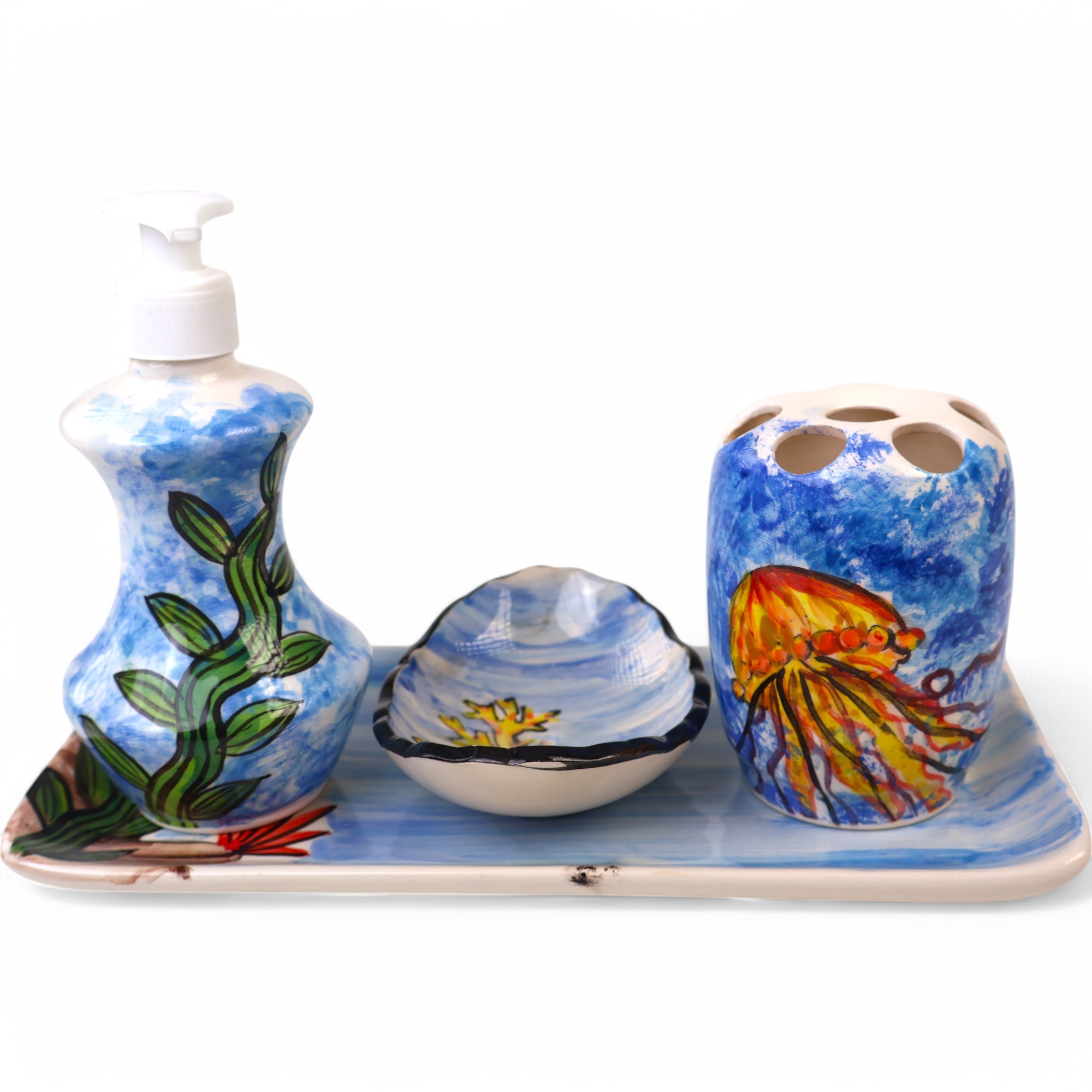 Unique Hand-Painted Bathroom Set & Sea - Zeem Ceramic