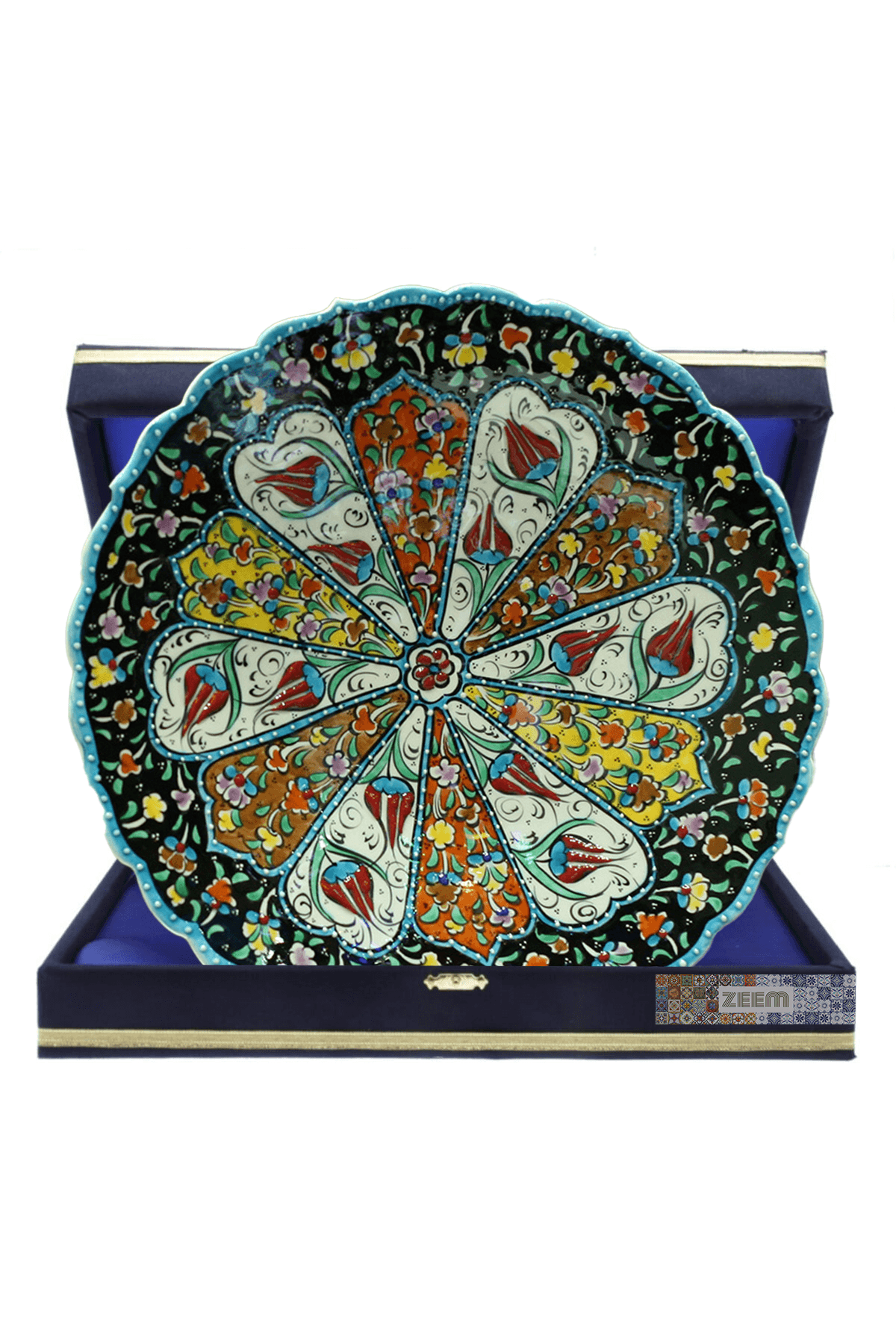 Hand-Painted Turkish Ceramic Dinner Plates - Perfect for Dining and Decor