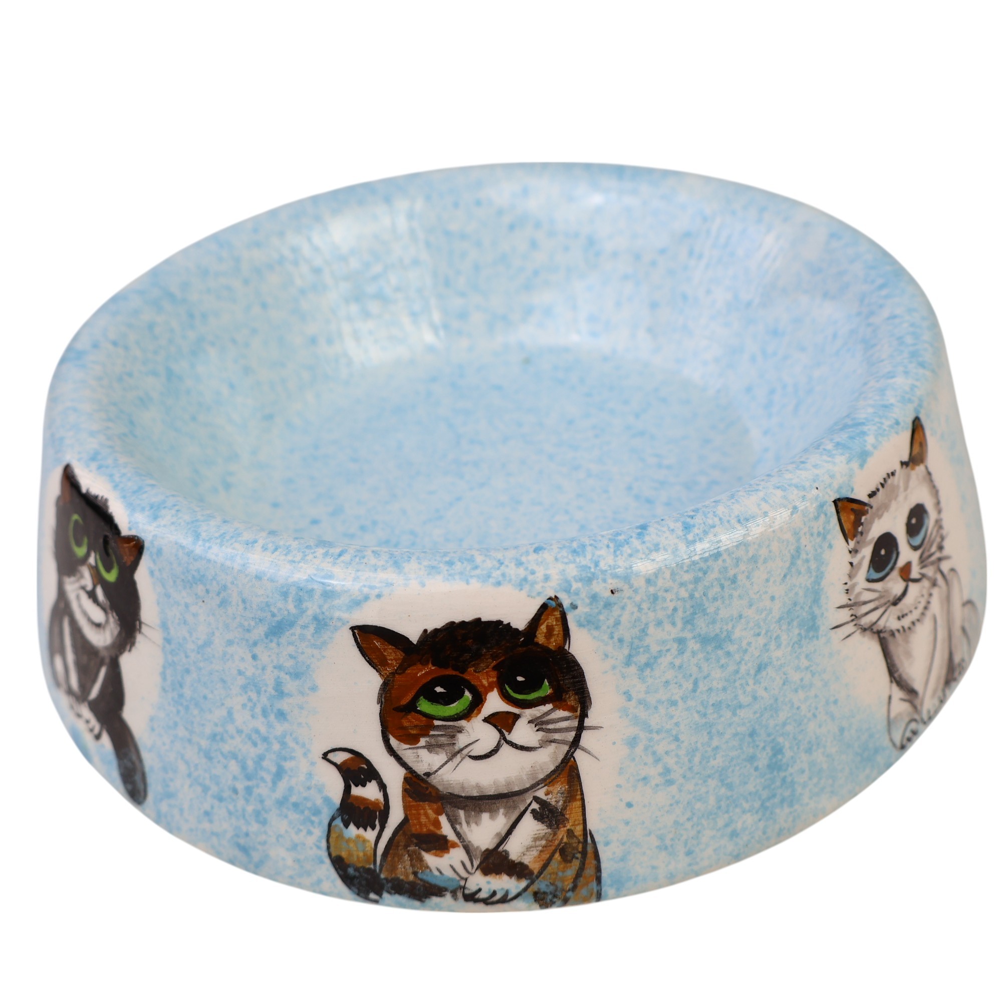🐶🐱 Hand-Painted Ceramic Pet Bowl – Dog & Cat Design – 600 ml (20.3 fl oz) - Cat