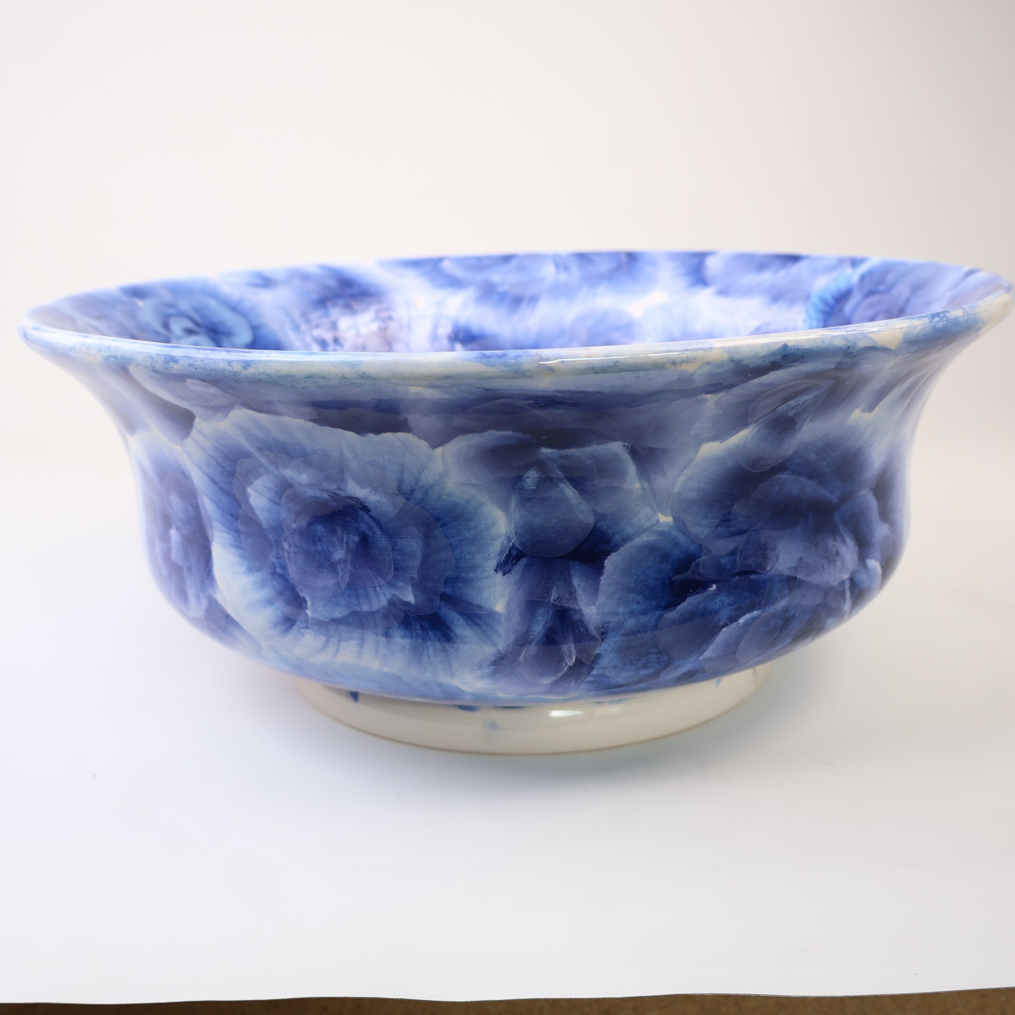 Bathroom Vessel Sink | Watercolor Artisan Floral Washbasin