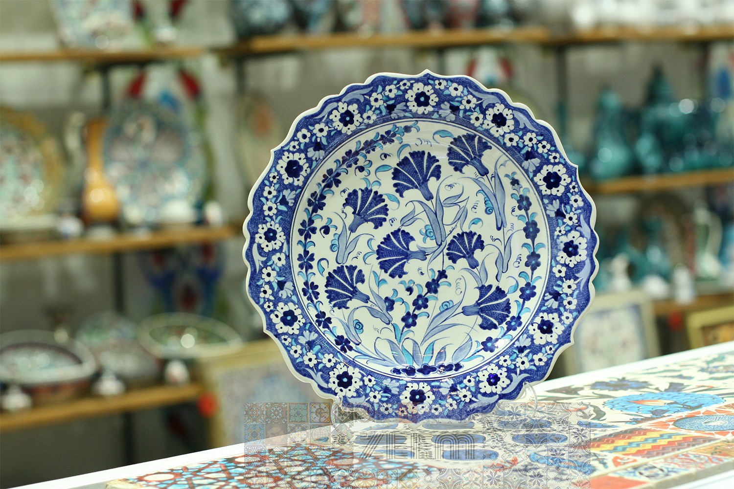 Hand-Painted Turkish Ceramic Dinner Plates - Perfect for Dining and Decor