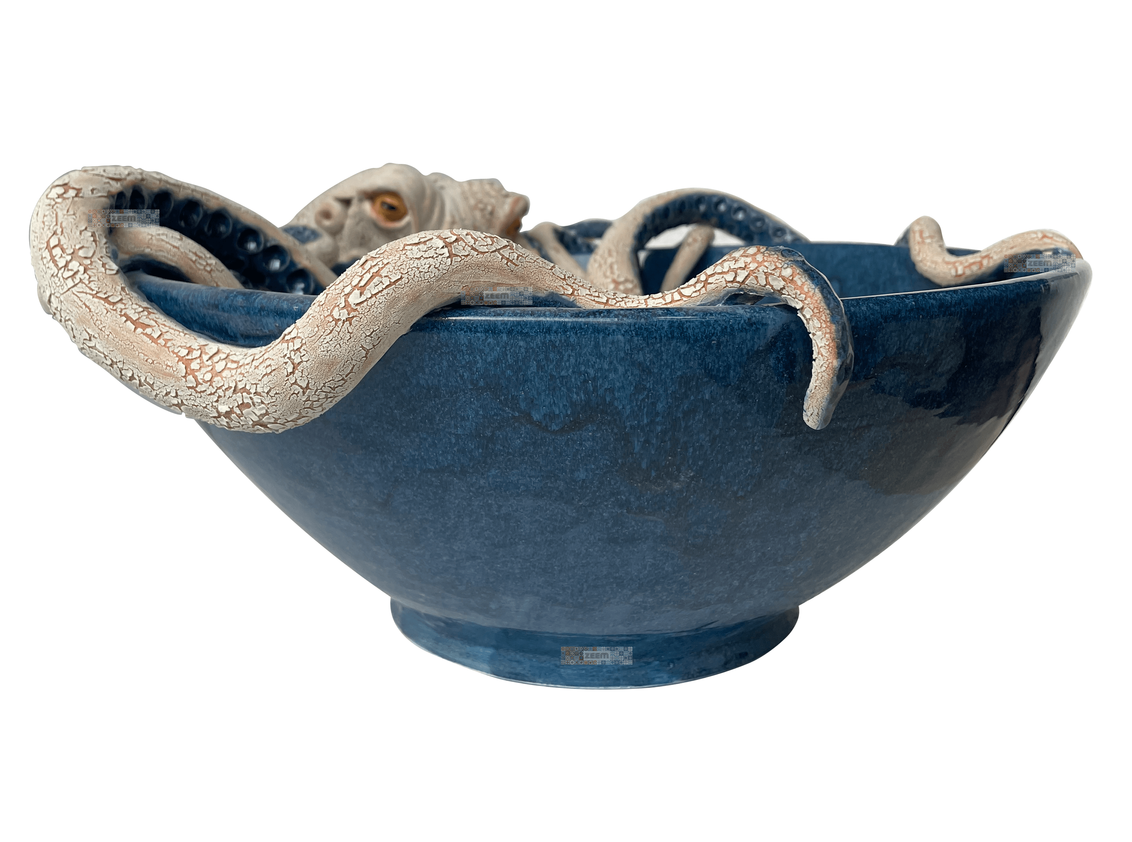 Bathroom Countertop Ceramic Vessel Sink - Octopus Sculpture