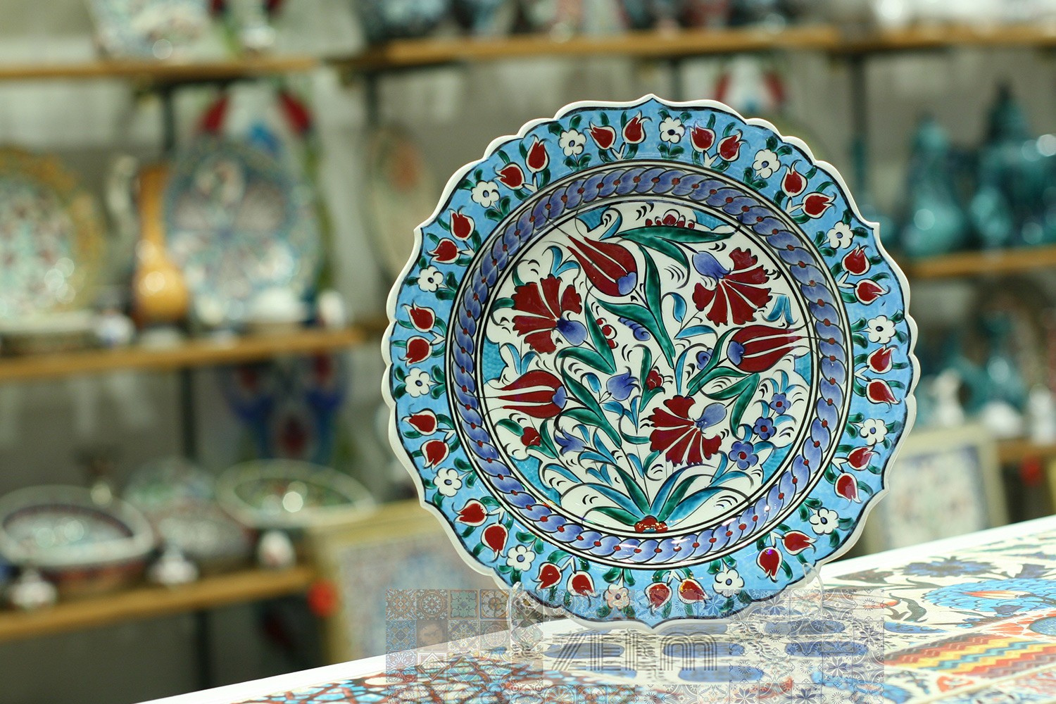 Hand-Painted Turkish Ceramic Dinner Plates - Perfect for Dining and Decor