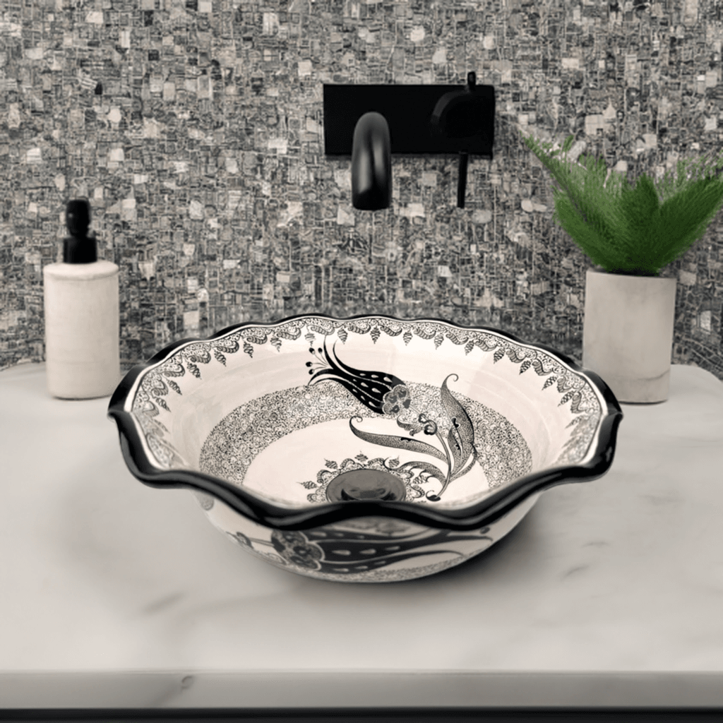 Hand Painted Vessel Bathroom Sinks: Art Meets Function