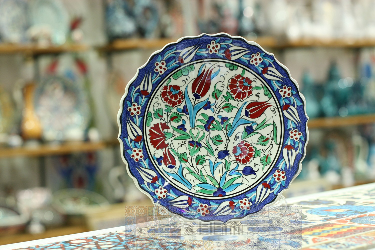 Hand-Painted Turkish Ceramic Dinner Plates - Perfect for Dining and Decor