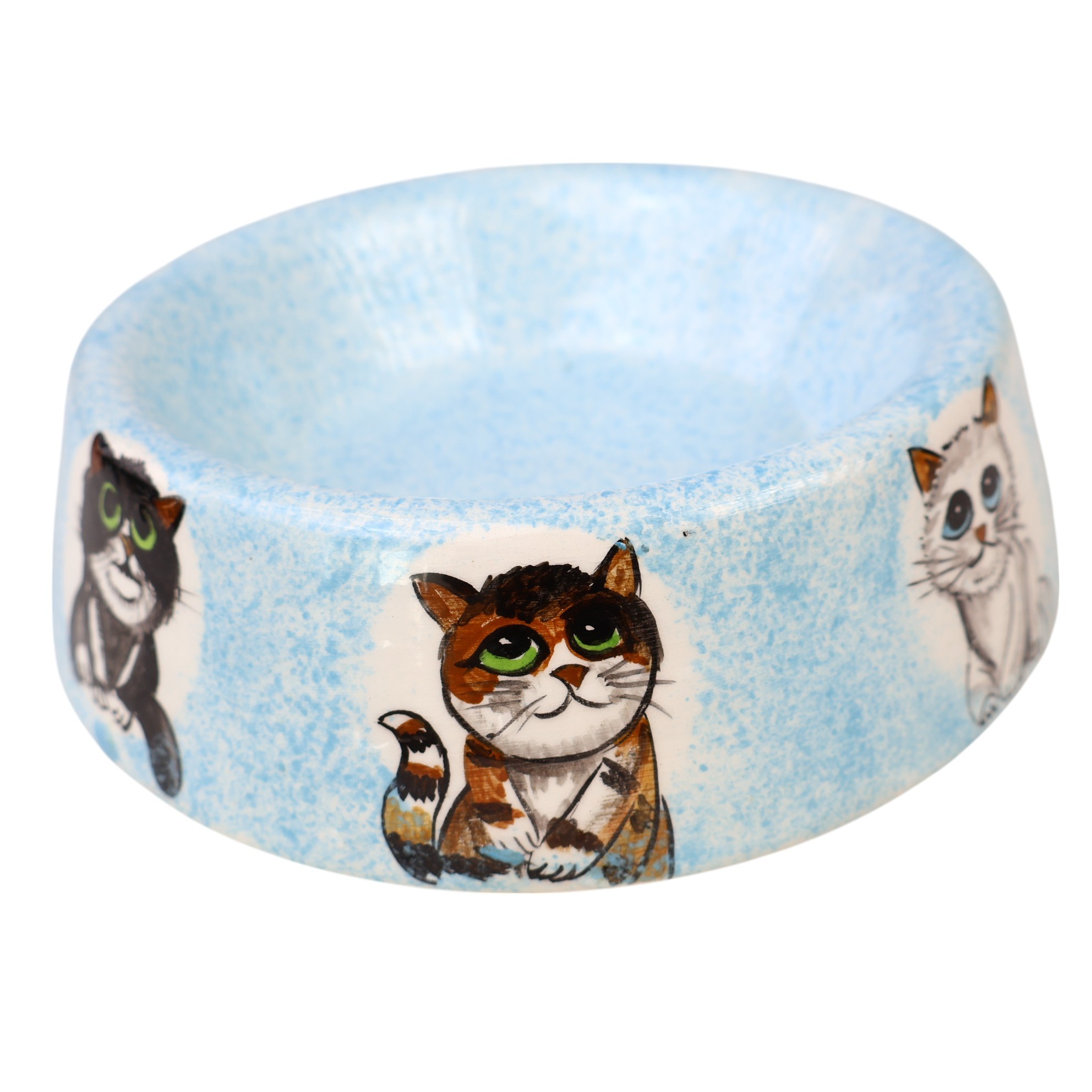 🐶🐱 Hand-Painted Ceramic Pet Bowl – Dog & Cat Design – 600 ml (20.3 fl oz) - Cat