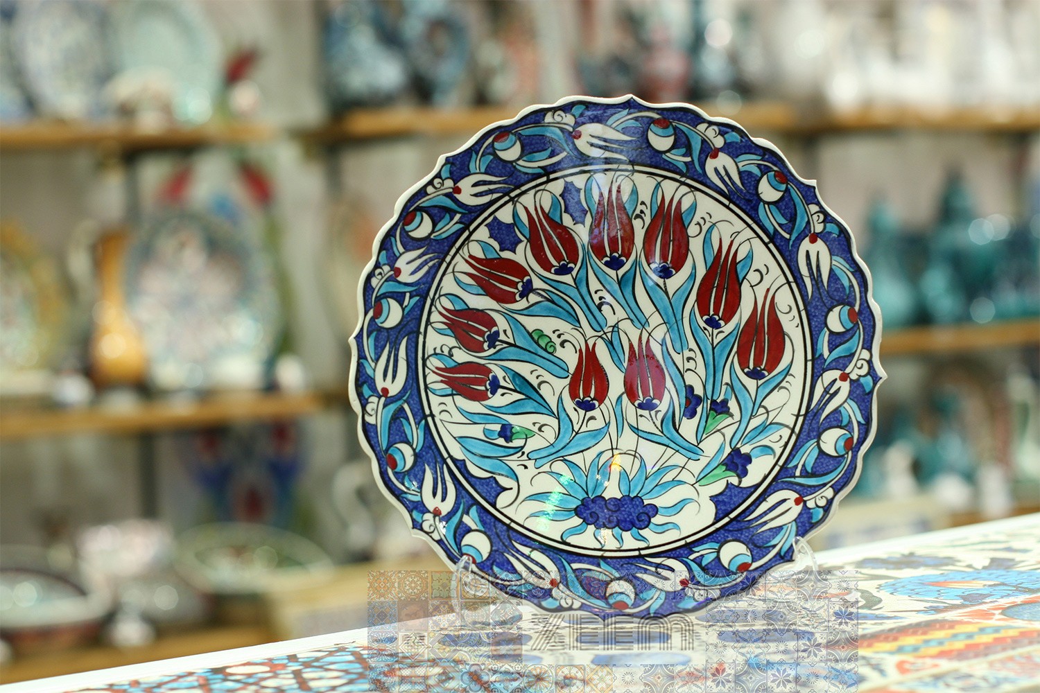 Hand-Painted Turkish Ceramic Dinner Plates - Perfect for Dining and Decor