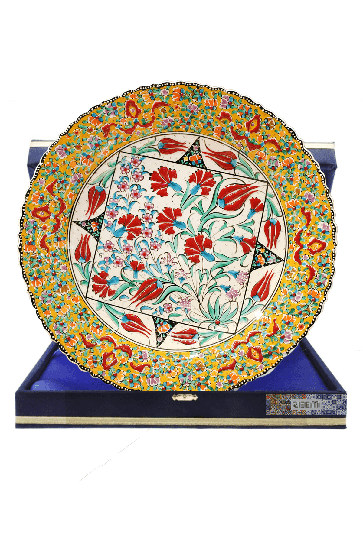 Hand-Painted Turkish Ceramic Dinner Plates - Perfect for Dining and Decor