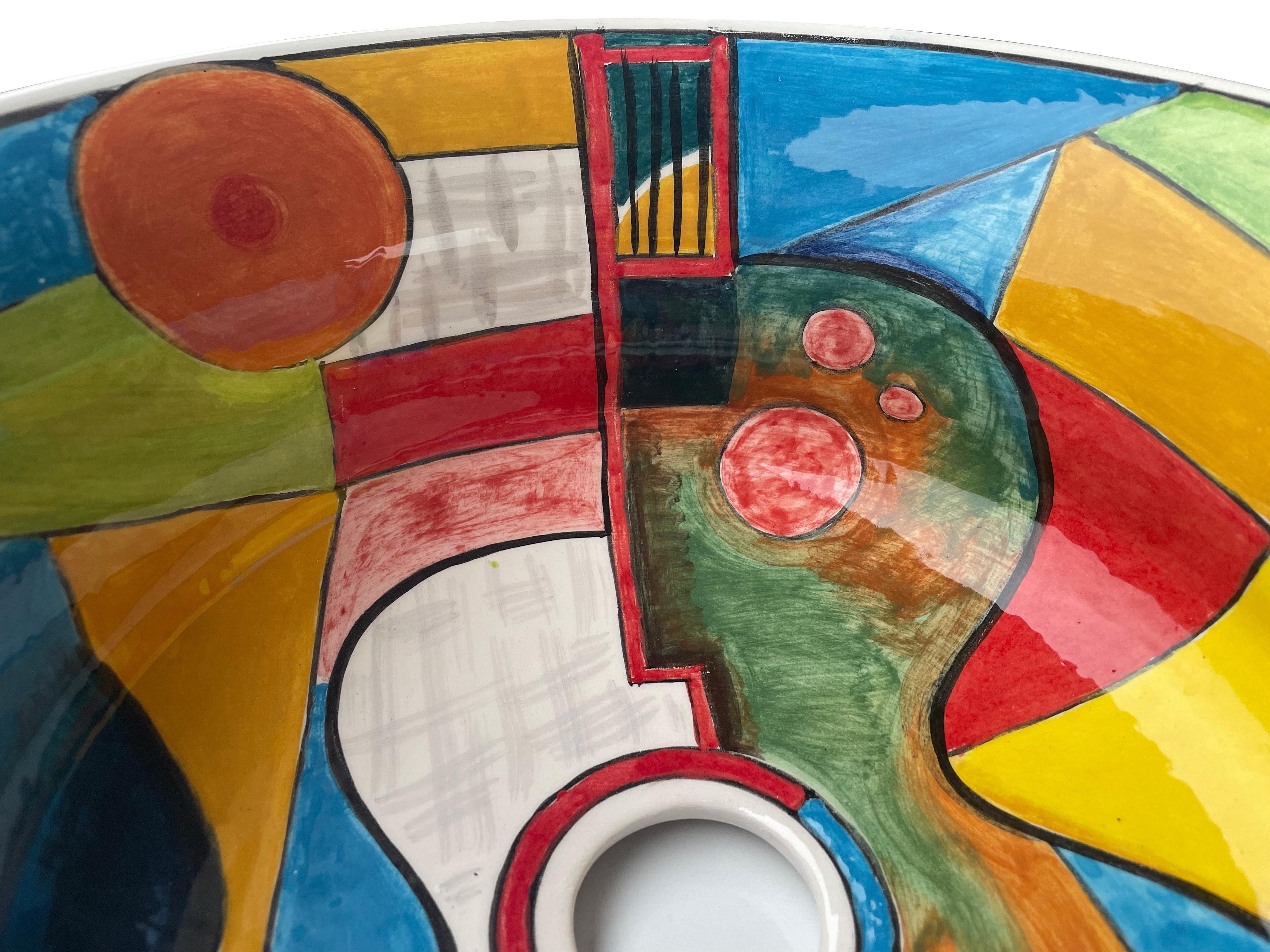 Hand Painted Bathroom Vessel Sink - Surreal