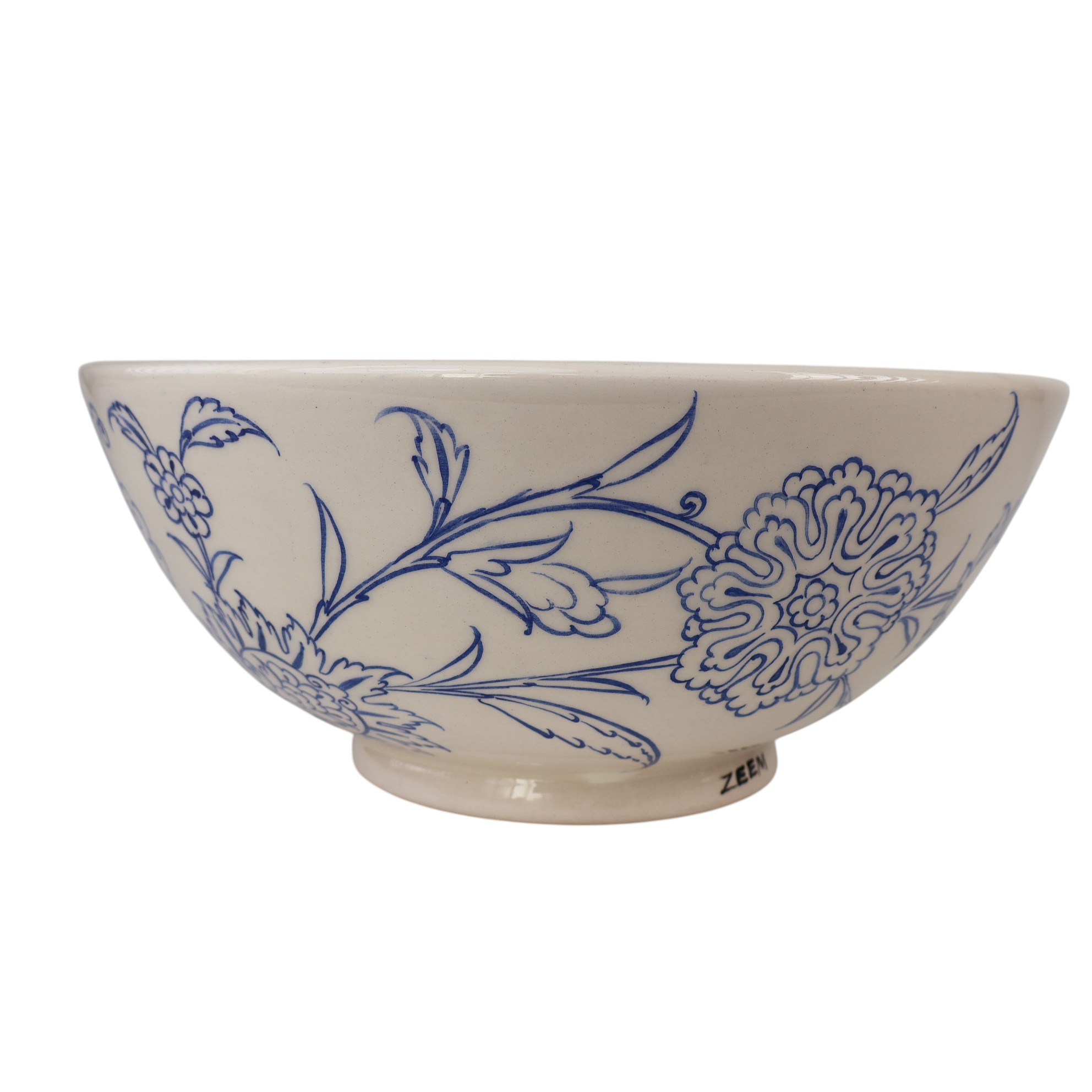 Handmade Blue Floral Ceramic Sink – Ottoman Art Inspired Basin – Zeem Ceramic
