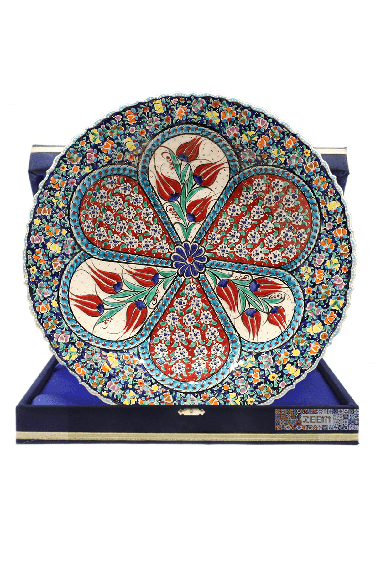 Hand-Painted Turkish Ceramic Dinner Plates - Perfect for Dining and Decor