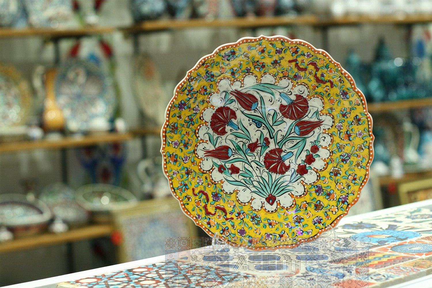 Hand-Painted Turkish Ceramic Dinner Plates - Perfect for Dining and Decor