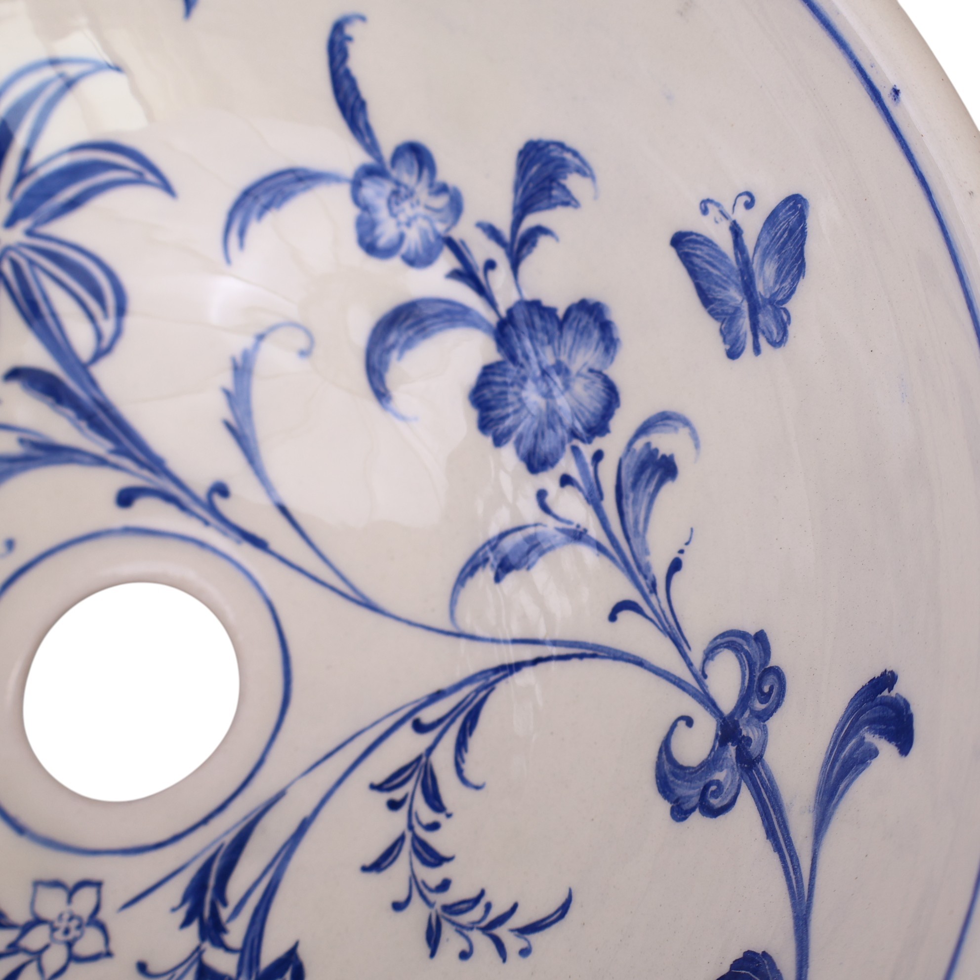 Handmade Blue Floral Ceramic Sink – Ottoman Art Inspired Basin – Zeem Ceramic