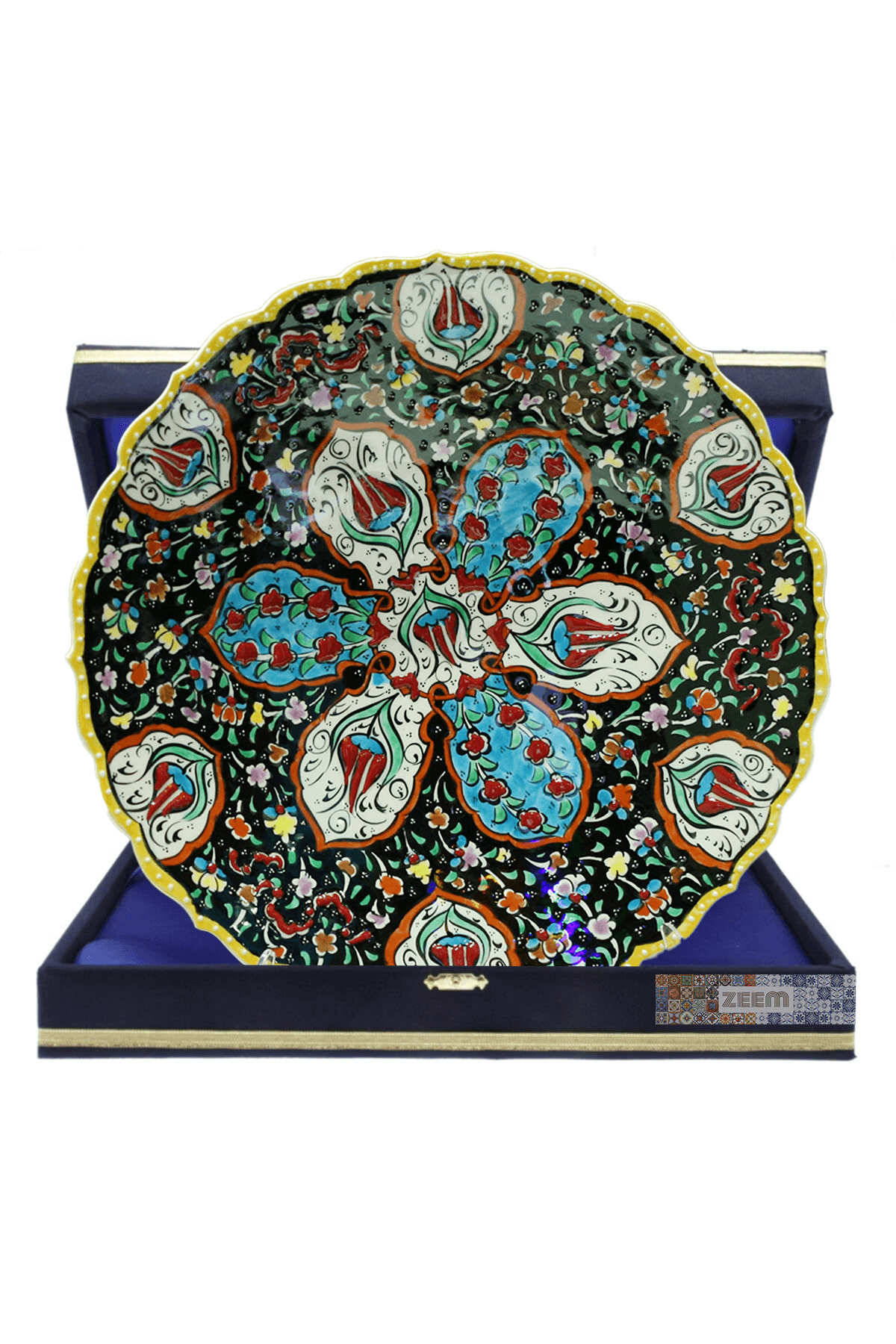 Hand-Painted Turkish Ceramic Dinner Plates - Perfect for Dining and Decor