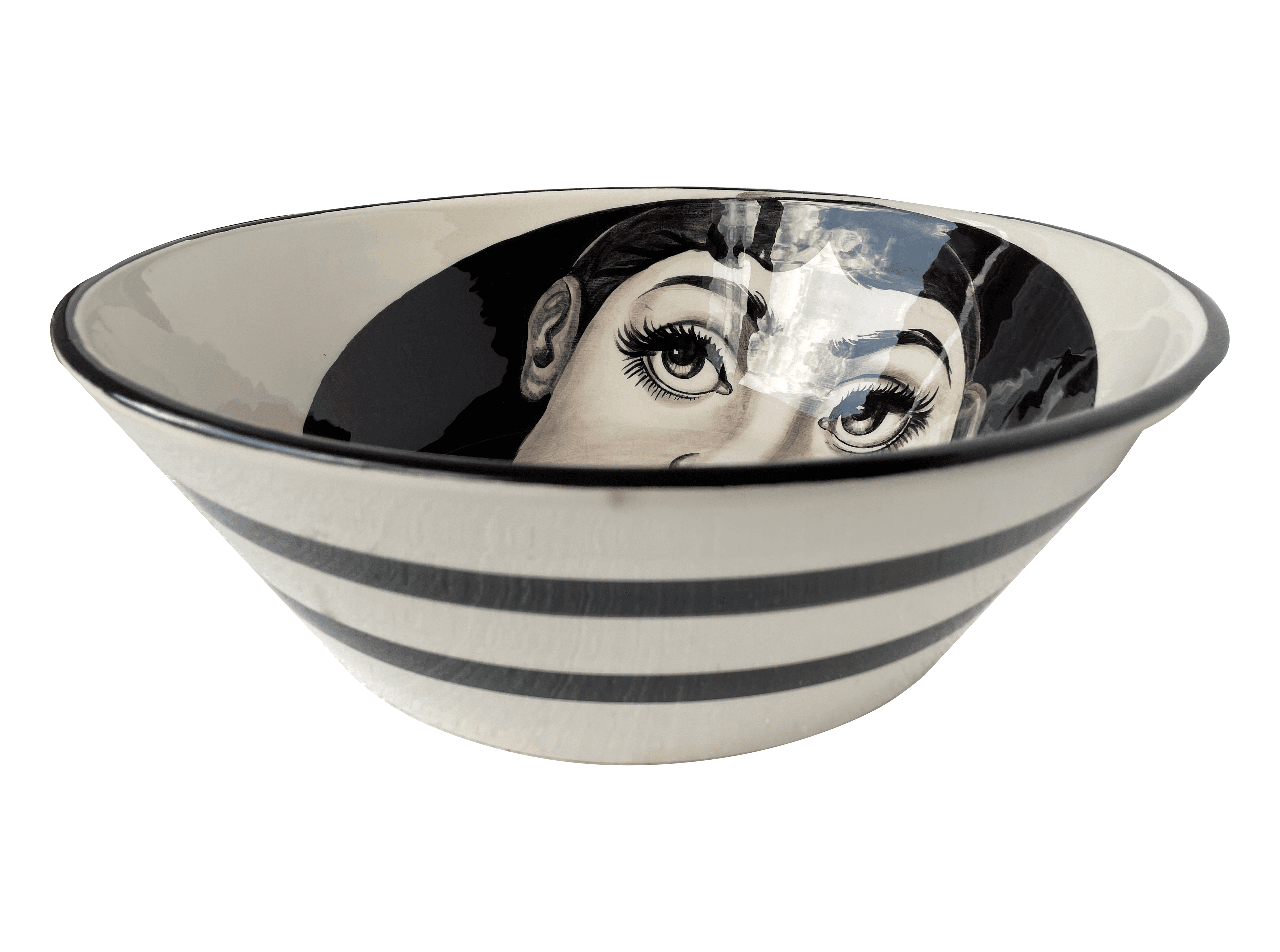 Hand Painted Bathroom Vanity Top Ceramic Vessel Sink - Woman Face