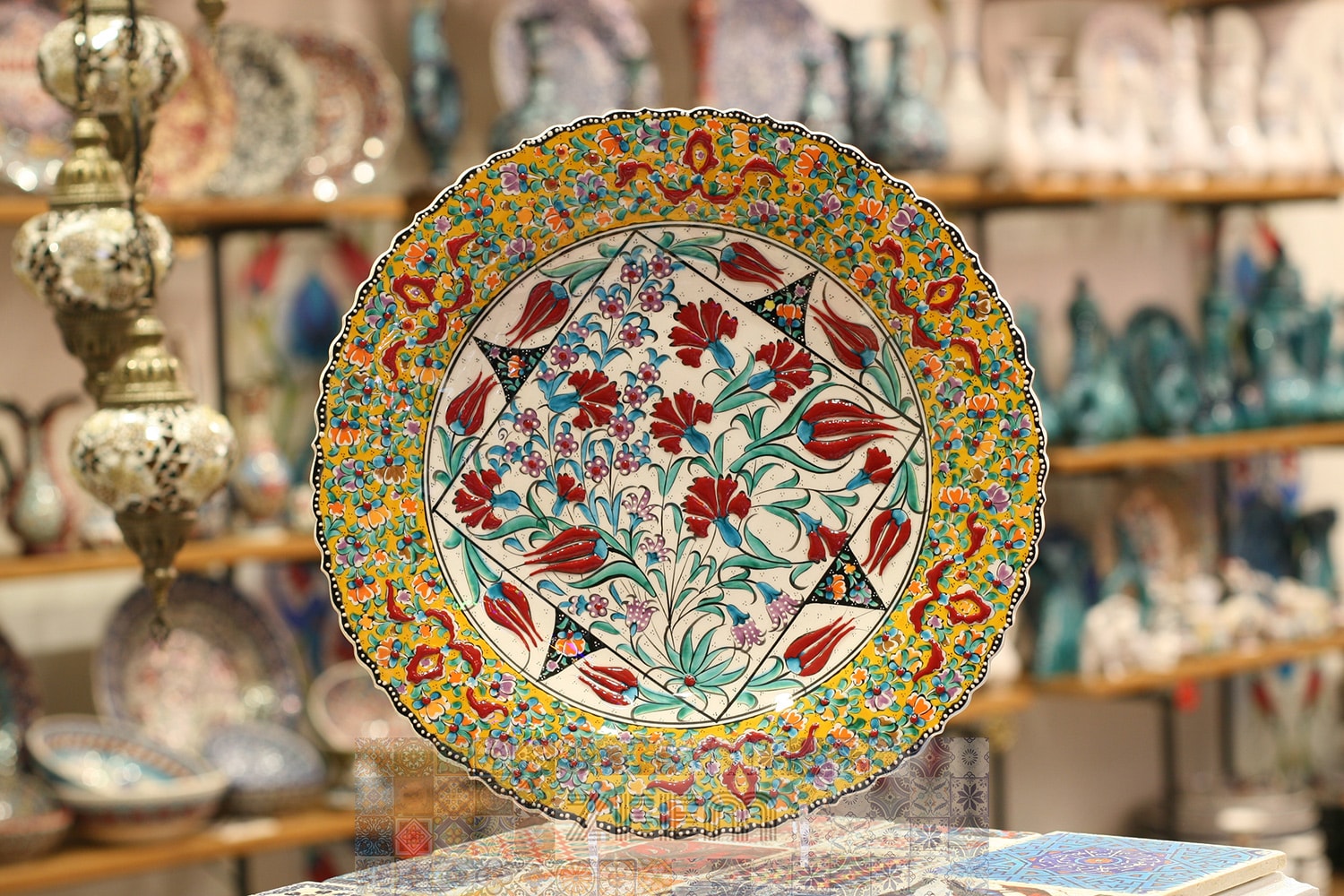 Hand-Painted Turkish Ceramic Dinner Plates - Perfect for Dining and Decor