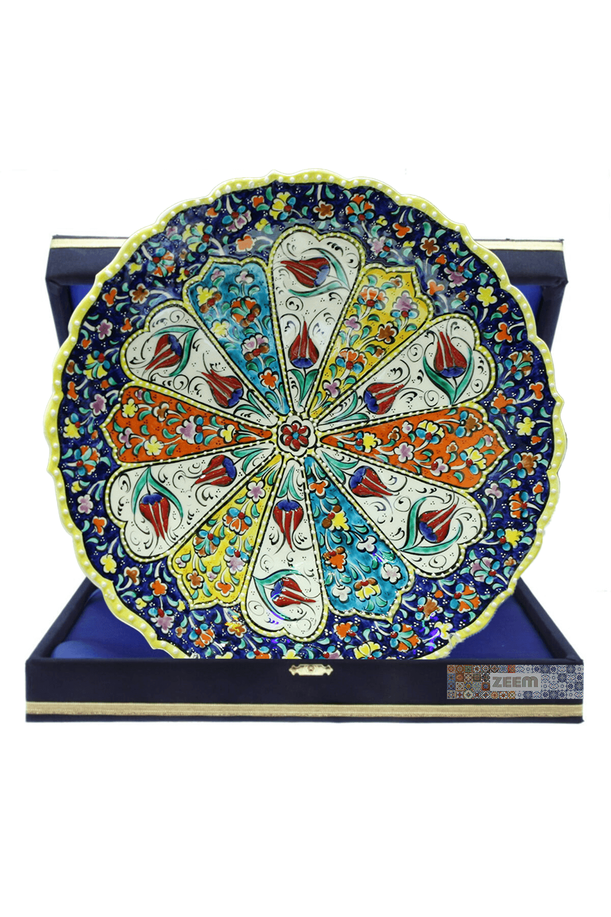 Hand-Painted Turkish Ceramic Dinner Plates - Perfect for Dining and Decor