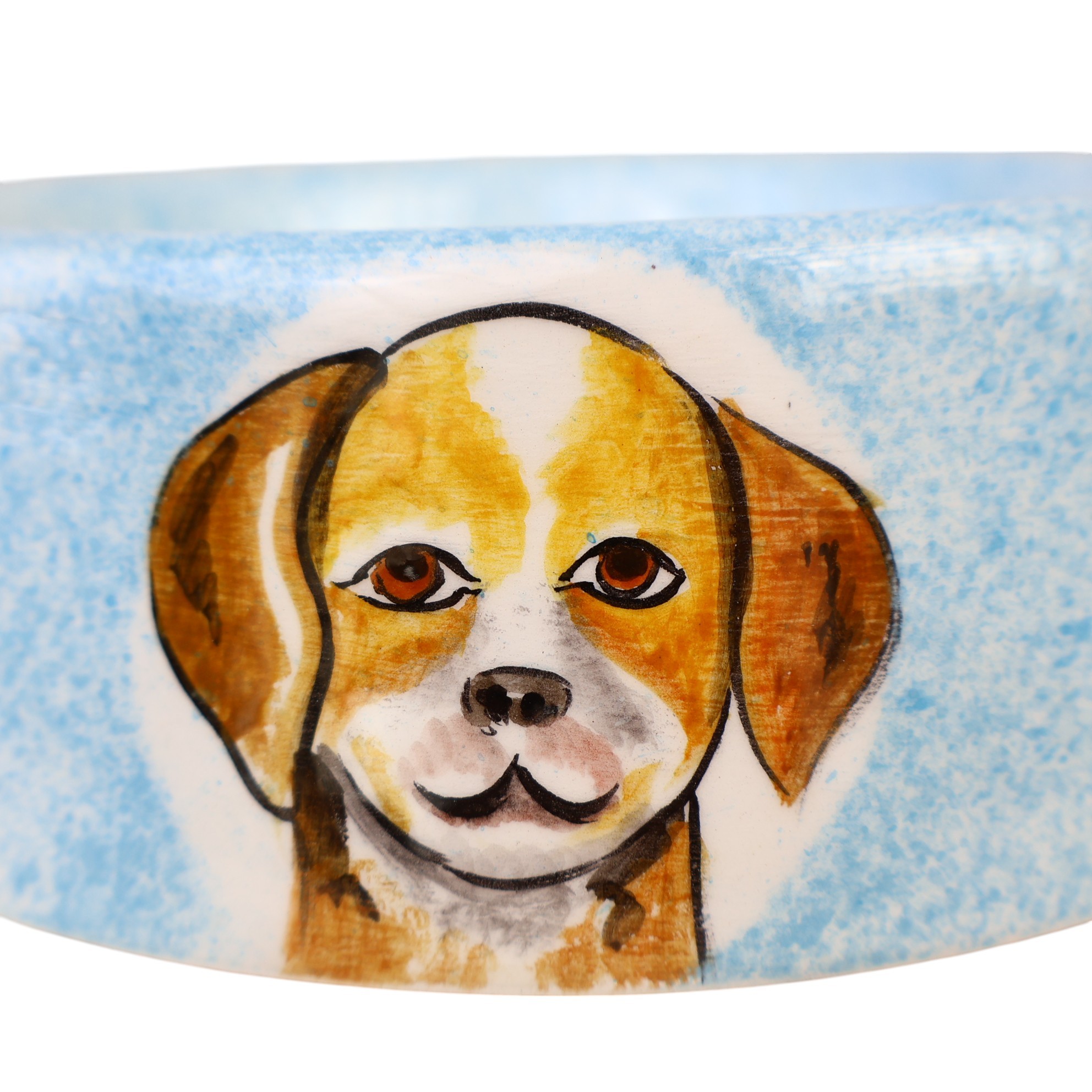 🐶🐱 Hand-Painted Ceramic Pet Bowl – Dog & Cat Design – 600 ml (20.3 fl oz) - Dog