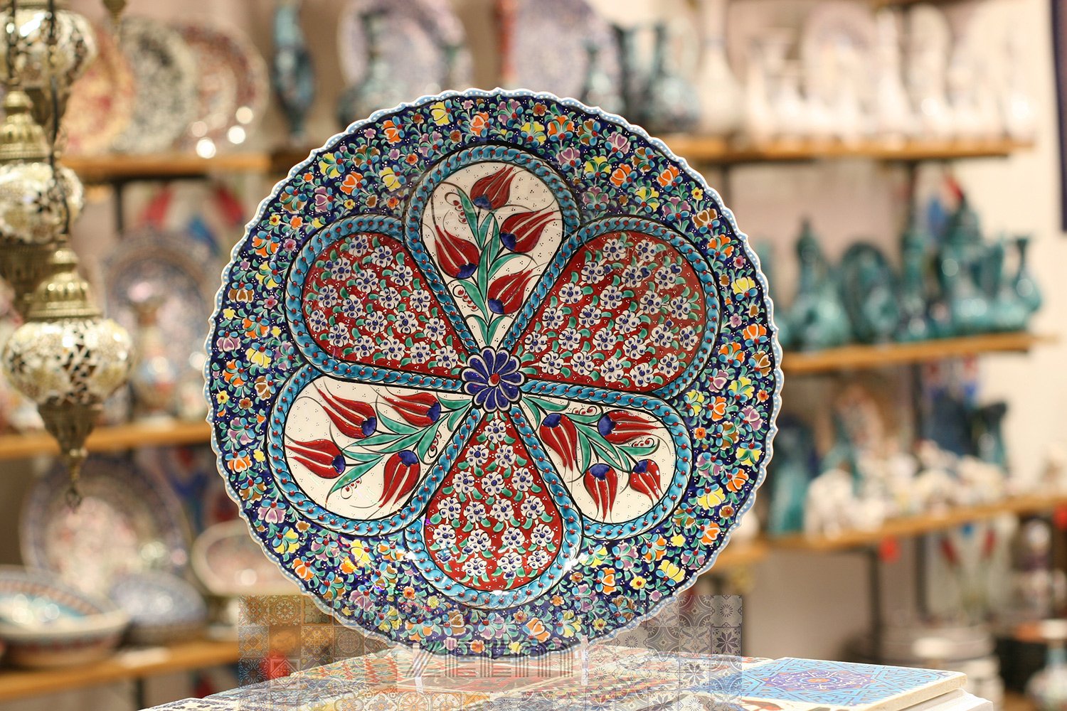 Hand-Painted Turkish Ceramic Dinner Plates - Perfect for Dining and Decor