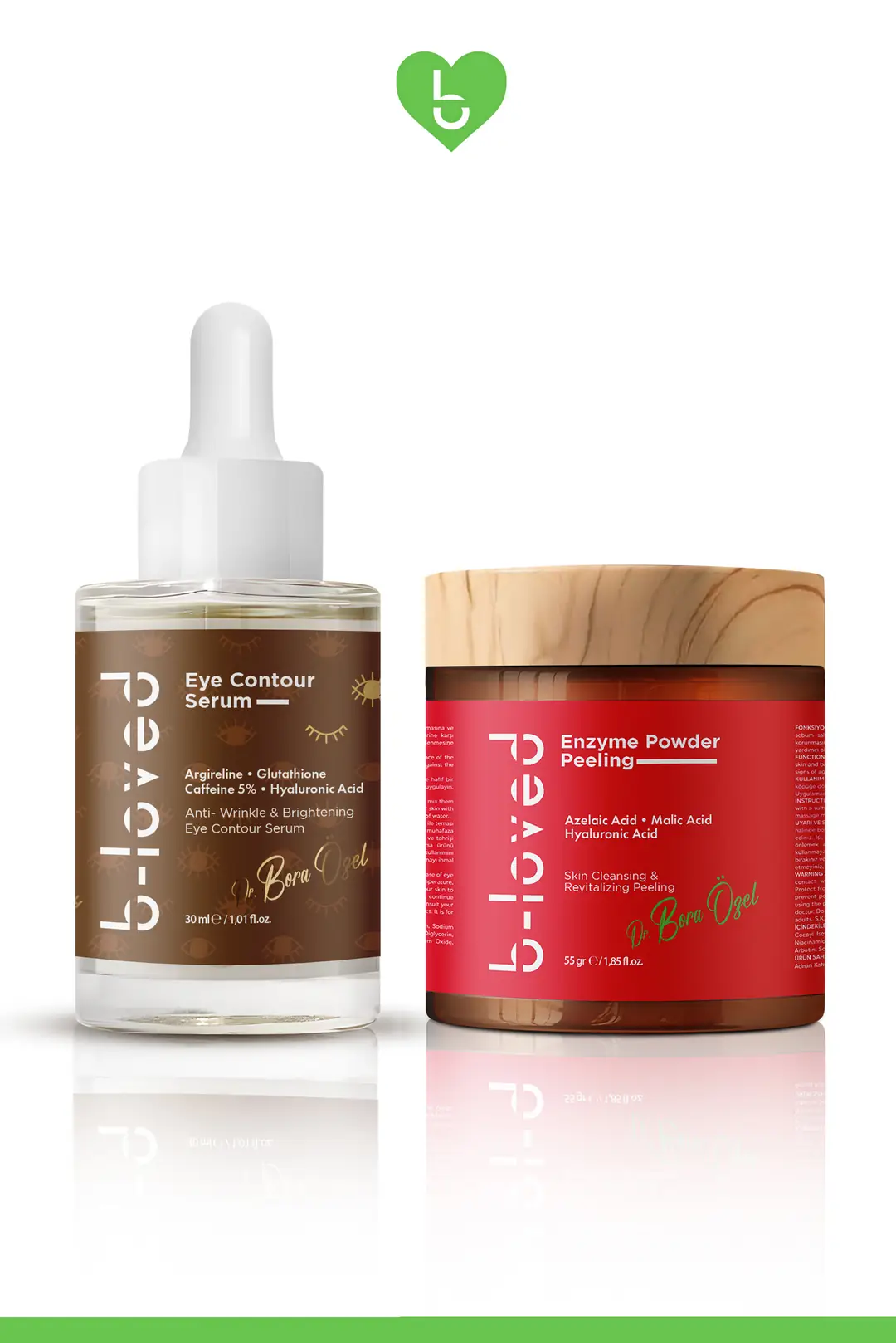 Kırışıklık ve Nemlendirme Etkili Cilt Bakım Seti Hyaluronik Asit Peeling Göz Çevresi Serum Paketi