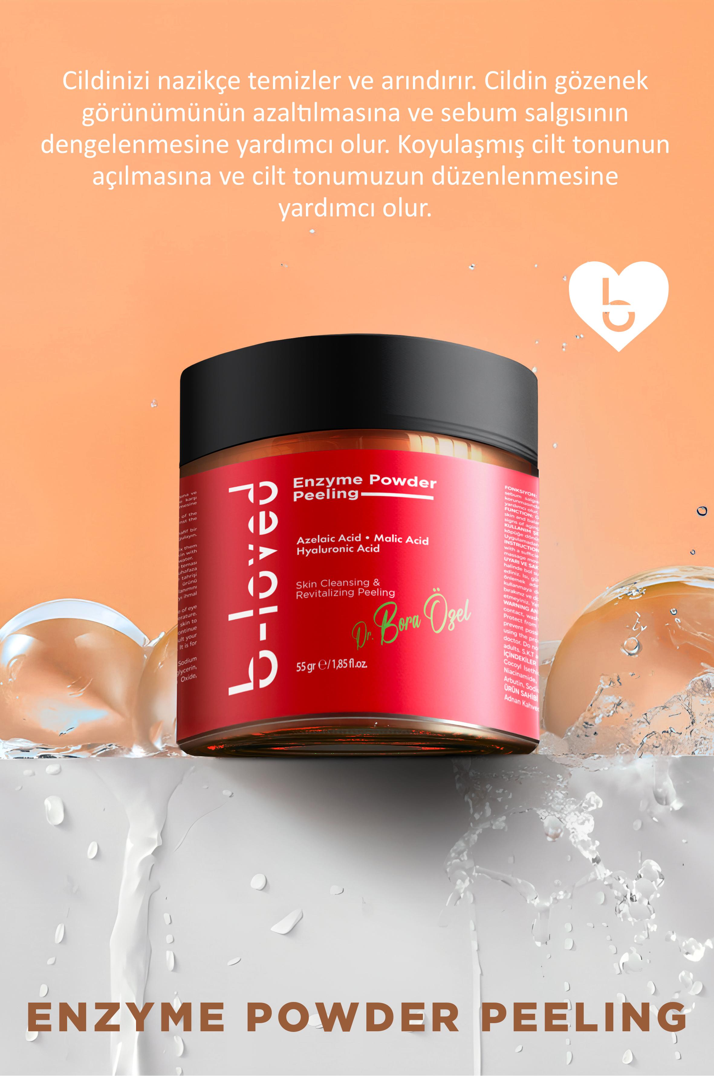 Siyah Nokta Karşıtı Azelaik Asit Ve Hyaluronik Asit Içeren Yüz Canlandırıcı Enzim Peeling-55 G