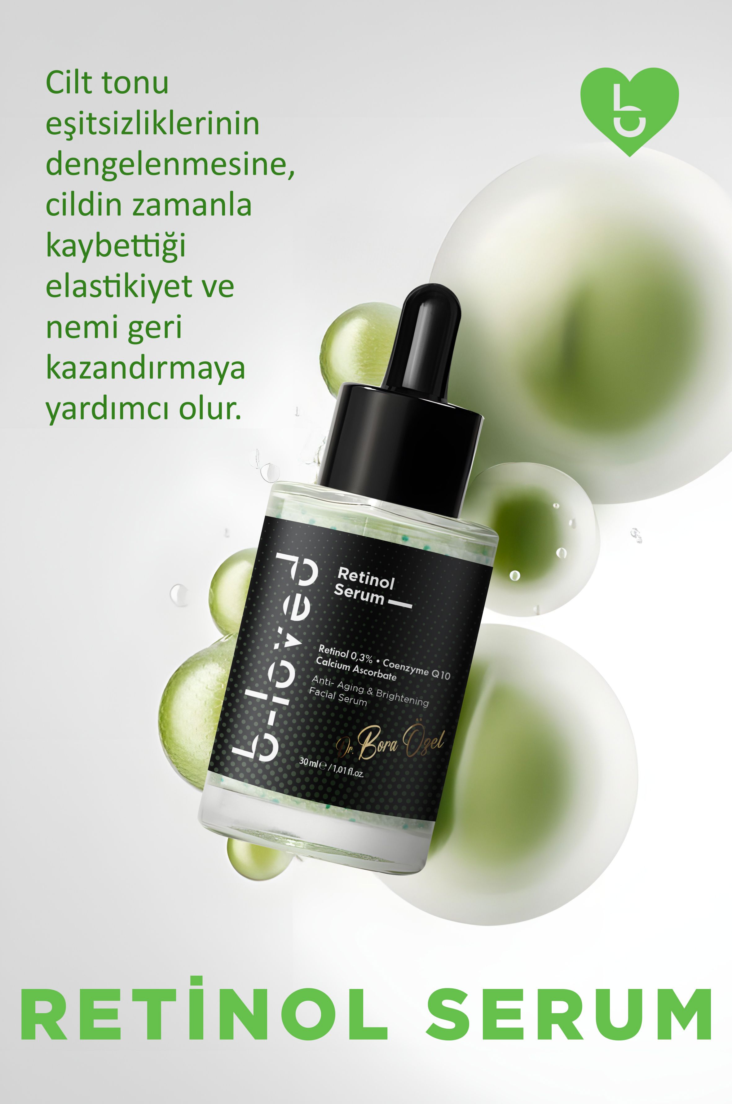 2'li Cilt Bakım Seti Retinol % 0.3 (A Vitamini), Leke Karşıtı %10 Azelaik Asit Serumu