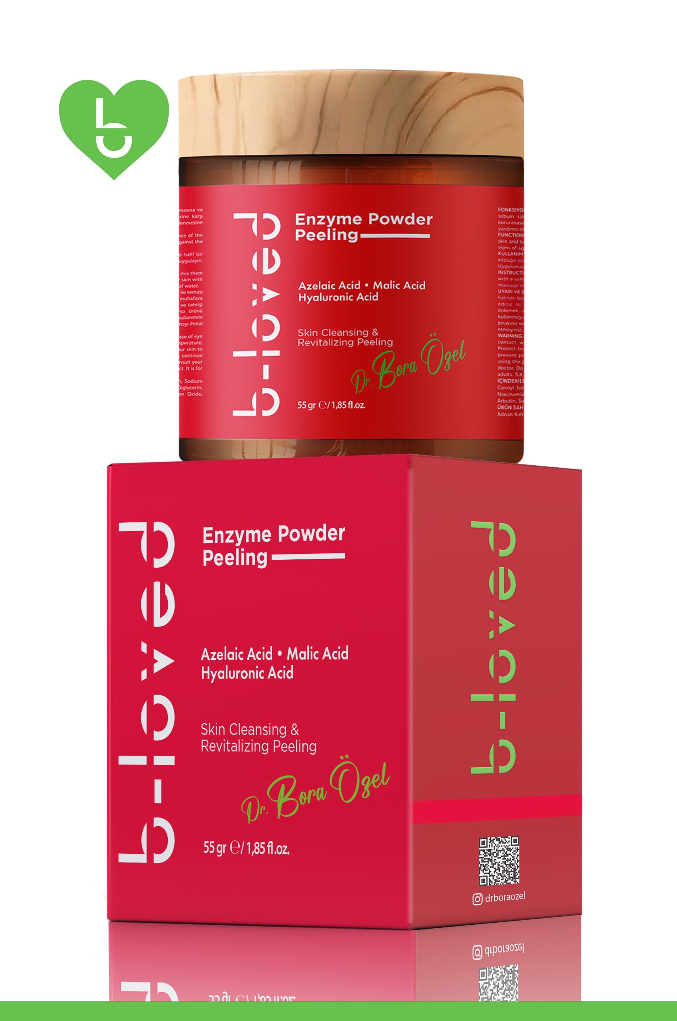Siyah Nokta Karşıtı Azelaik Asit Ve Hyaluronik Asit Içeren Yüz Canlandırıcı Enzim Peeling-55 G