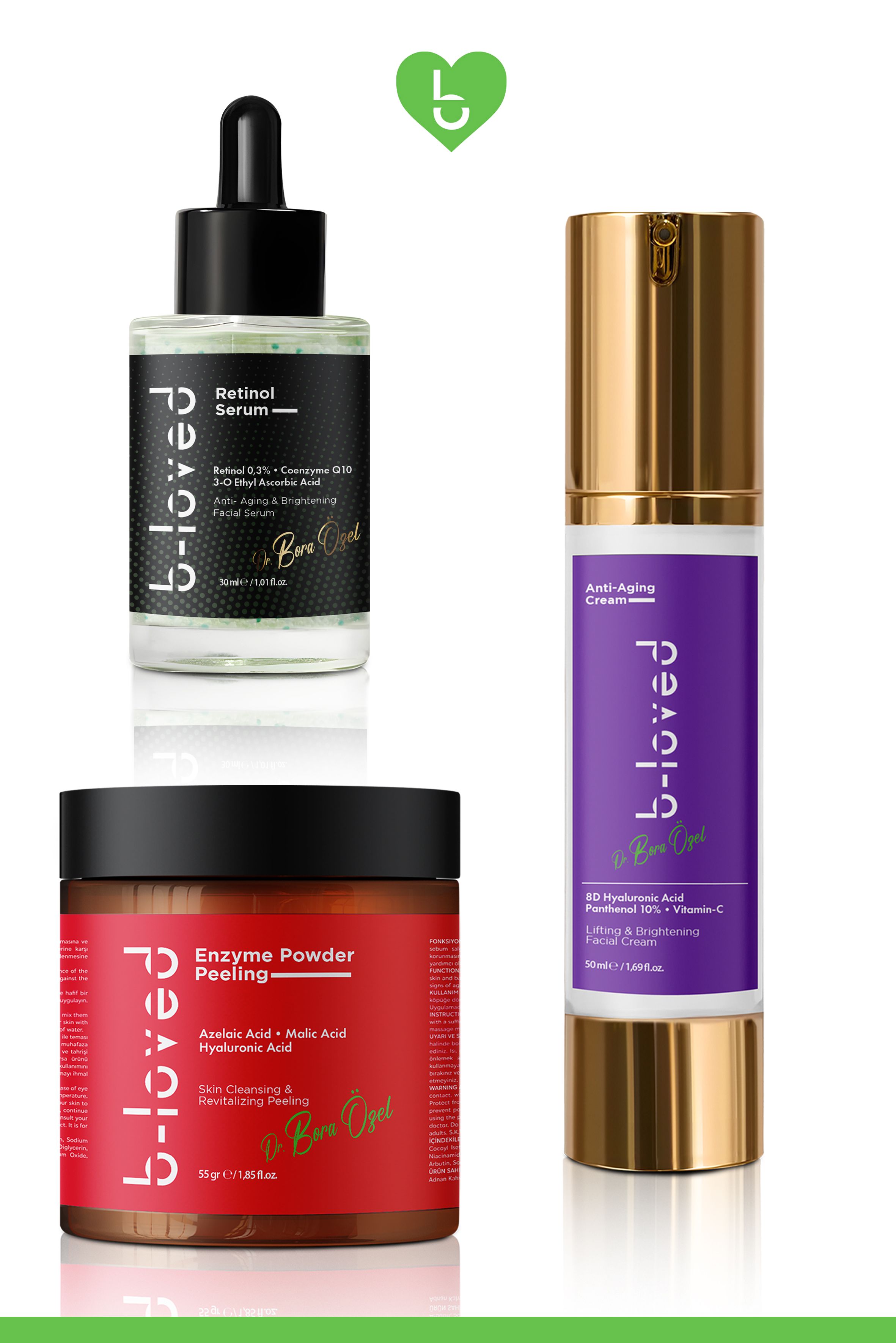 B Loved Gece Cilt Yenileme Seti | Retinol & Enzim