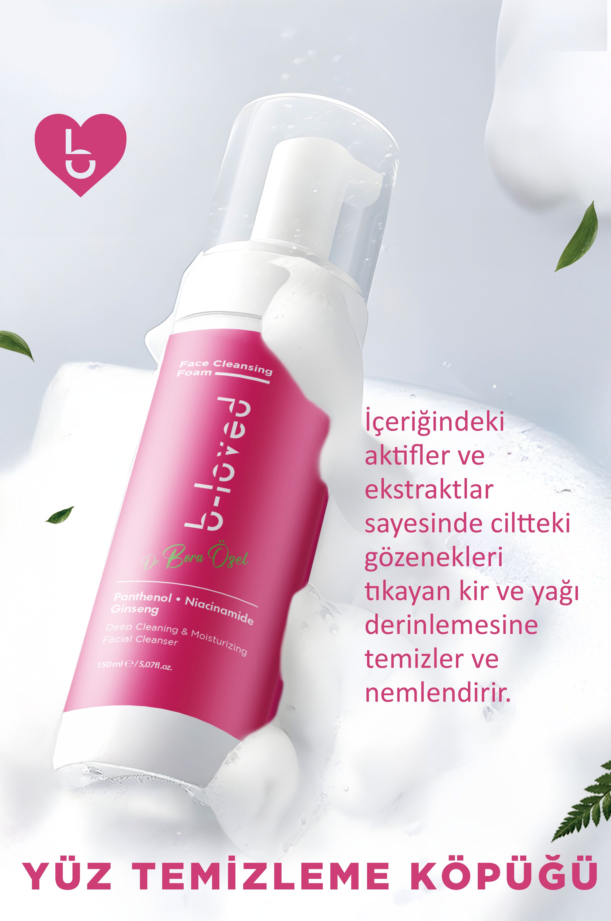 Pantenol Ve Niasinamid Içeren Ginsengli Yüz Temizleme Köpüğü - Cilt Bakımında Son Trend!