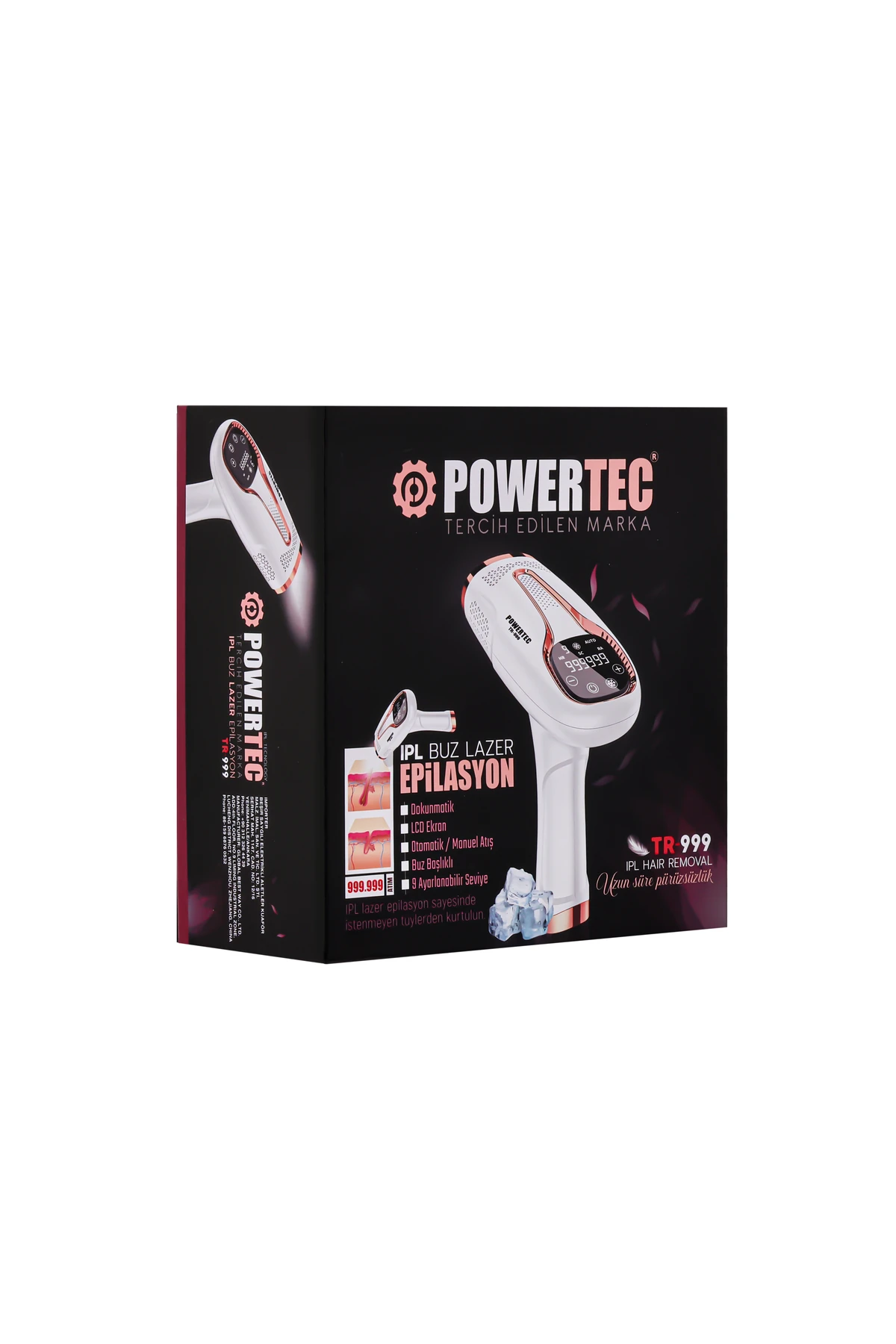 TR-999  IPL Buz Lazer Epilasyon 999.999 Atım Otomatik/Manuel Mod 9 Seviye