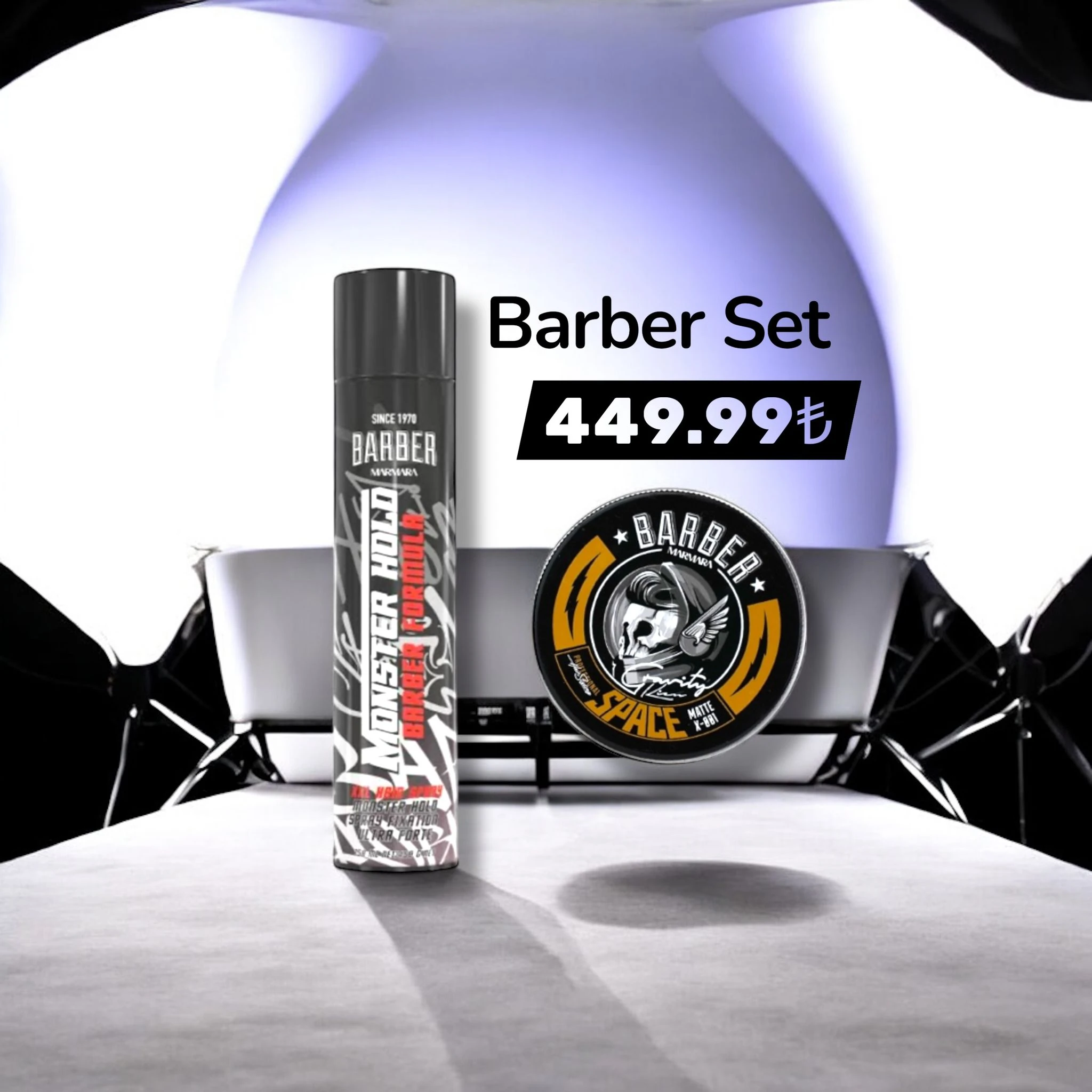 MARMARA BARBER 700 ML SAÇ SPREYİ + MAT WAX PROFESYONEL 2 Lİ SET main variant image
